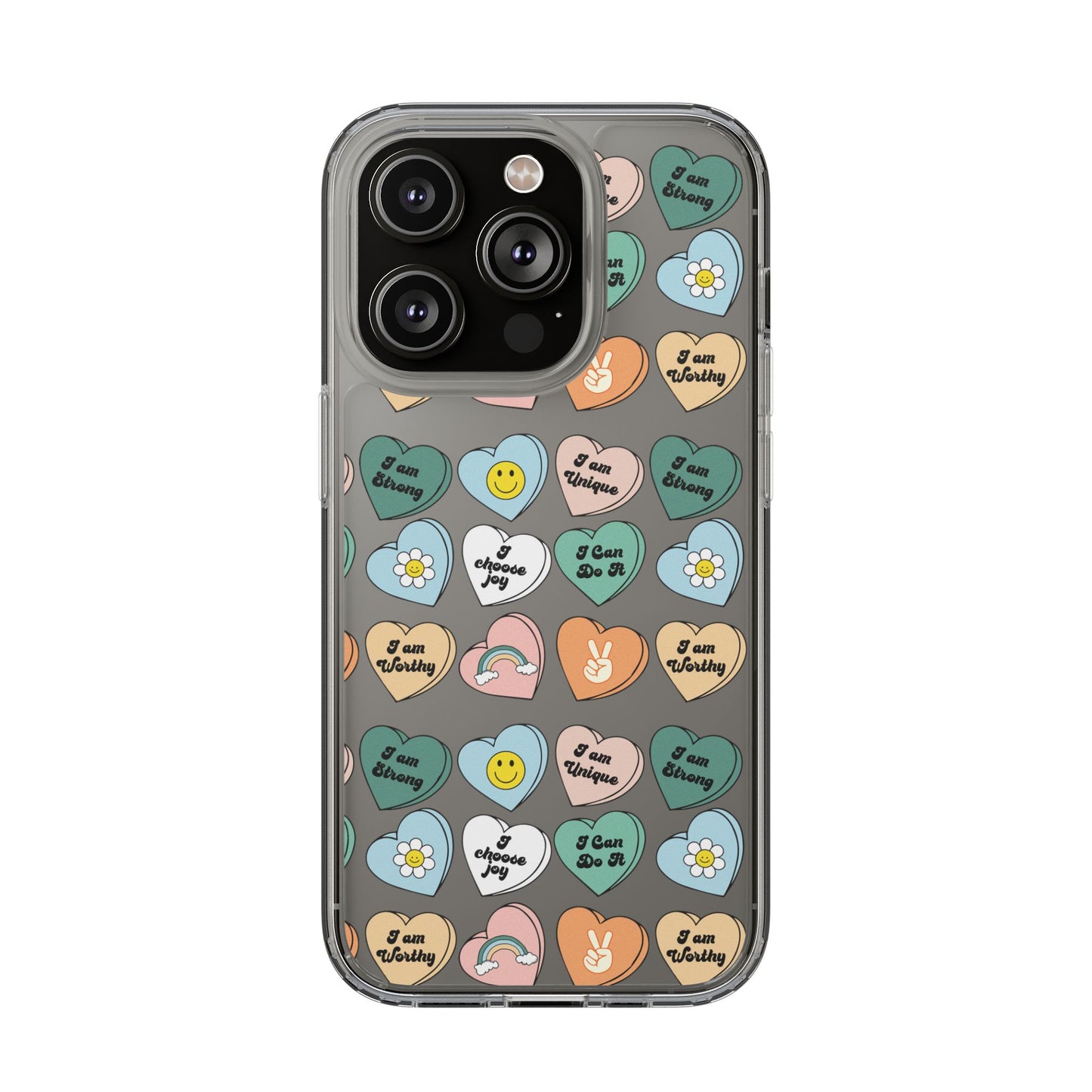 Empowerment Phone Cases, I Am Worthy Clear Cases, Inspirational Gifts, Cute Phone Cover for Teens, Self-Love Accessories