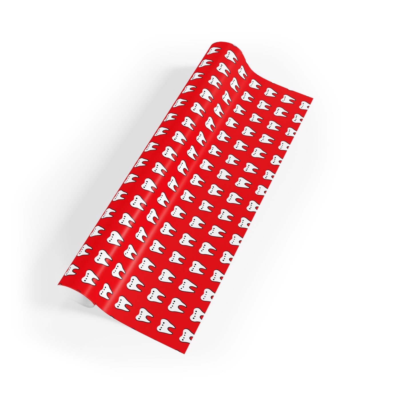Red Dental Gift Wrapping Paper Roll, Holiday Gift Wrap, Birthday Wrapping Paper, Cute Gift Wrap