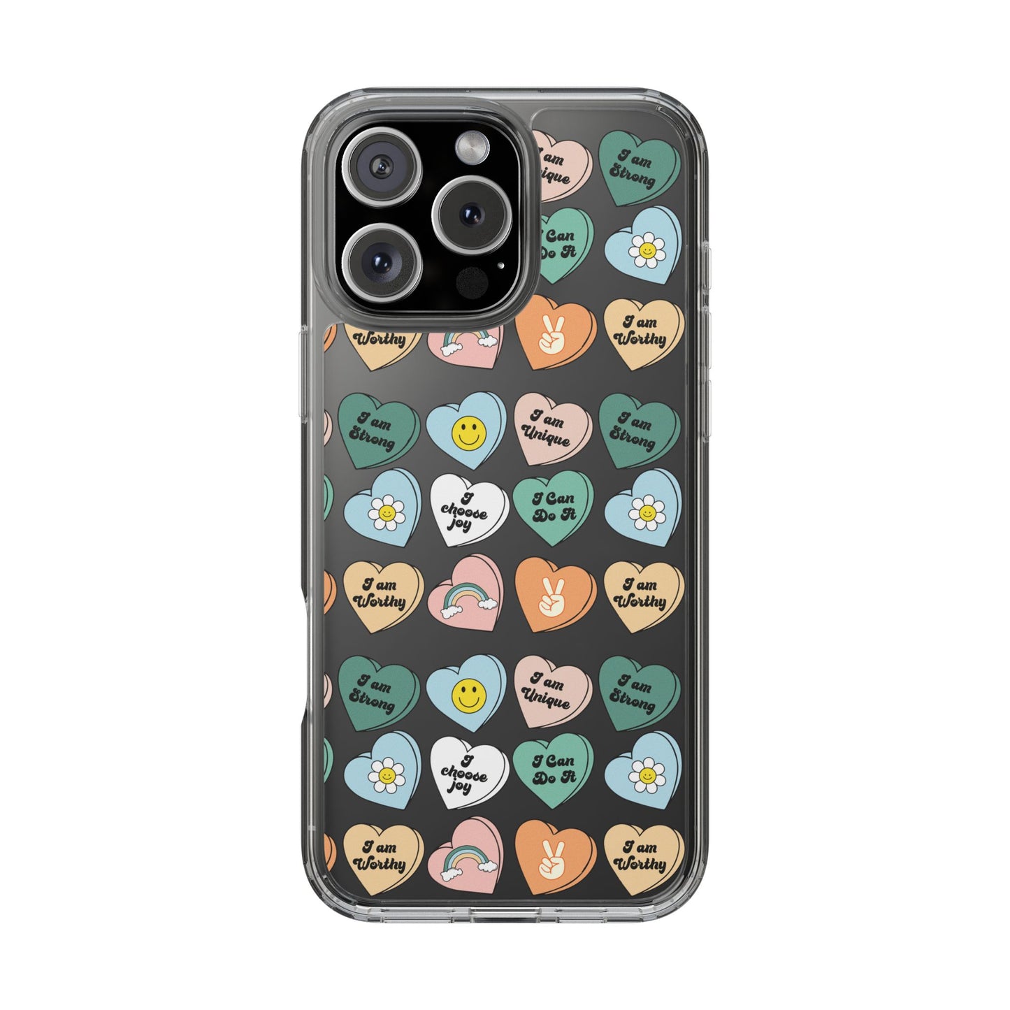 Empowerment Phone Cases, I Am Worthy Clear Cases, Inspirational Gifts, Cute Phone Cover for Teens, Self-Love Accessories