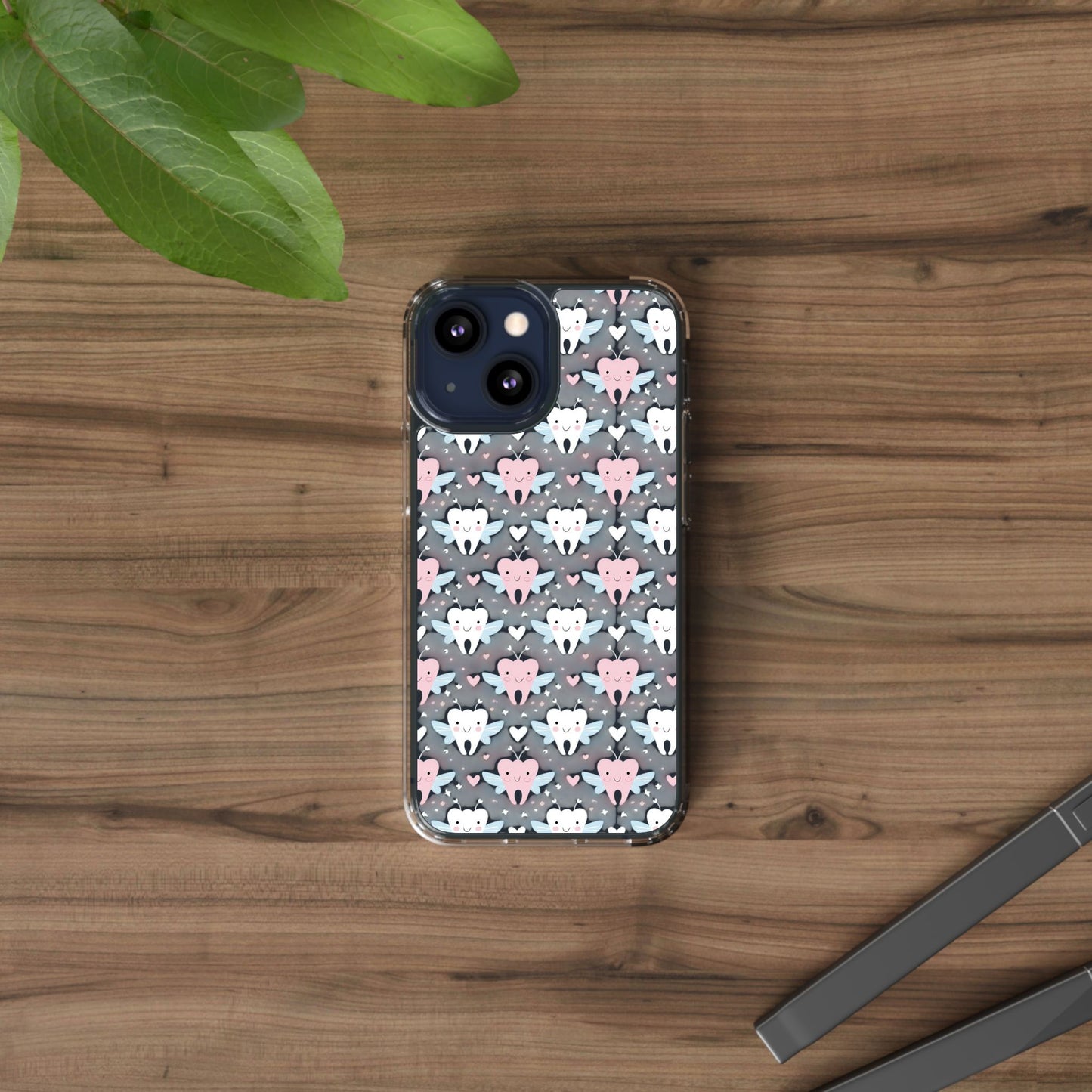 Tooth Fairy Clear Case, Cute Phone Cover for Dental Workers