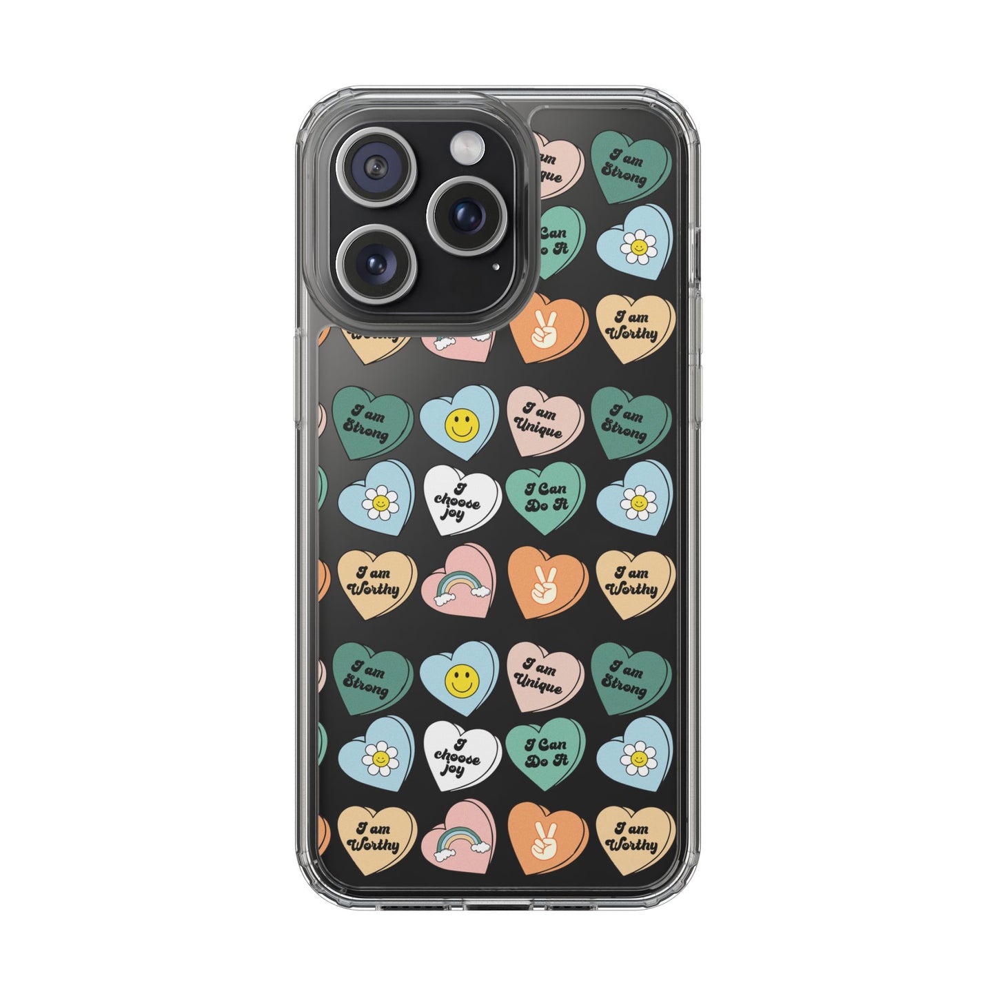 Empowerment Phone Cases, I Am Worthy Clear Cases, Inspirational Gifts, Cute Phone Cover for Teens, Self-Love Accessories