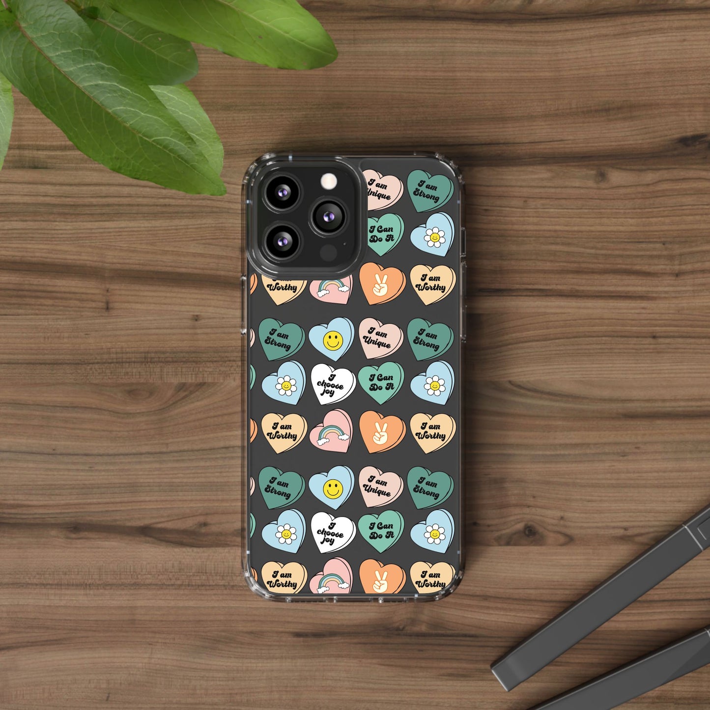 Empowerment Phone Cases, I Am Worthy Clear Cases, Inspirational Gifts, Cute Phone Cover for Teens, Self-Love Accessories
