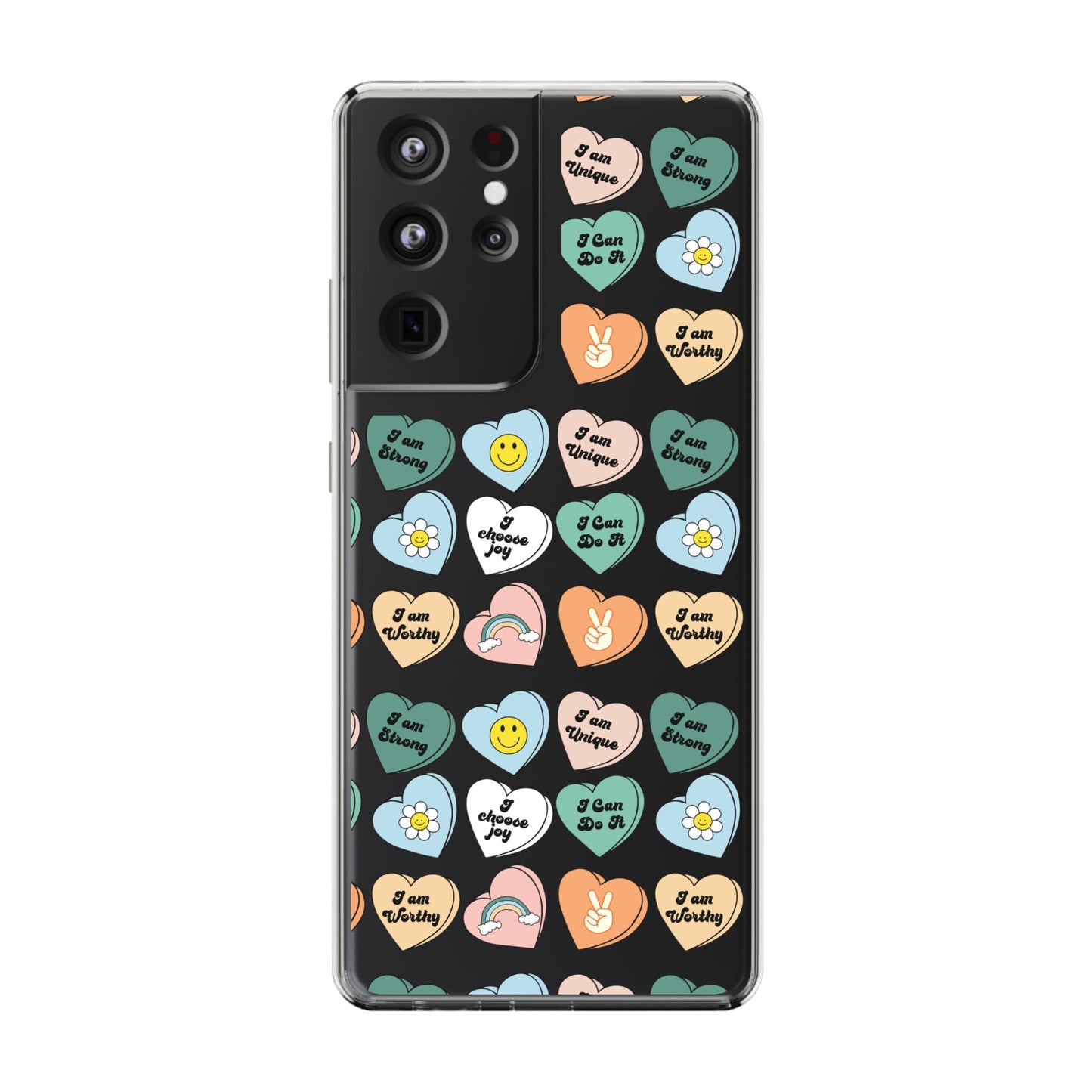 Empowerment Phone Cases, I Am Worthy Clear Cases, Inspirational Gifts, Cute Phone Cover for Teens, Self-Love Accessories