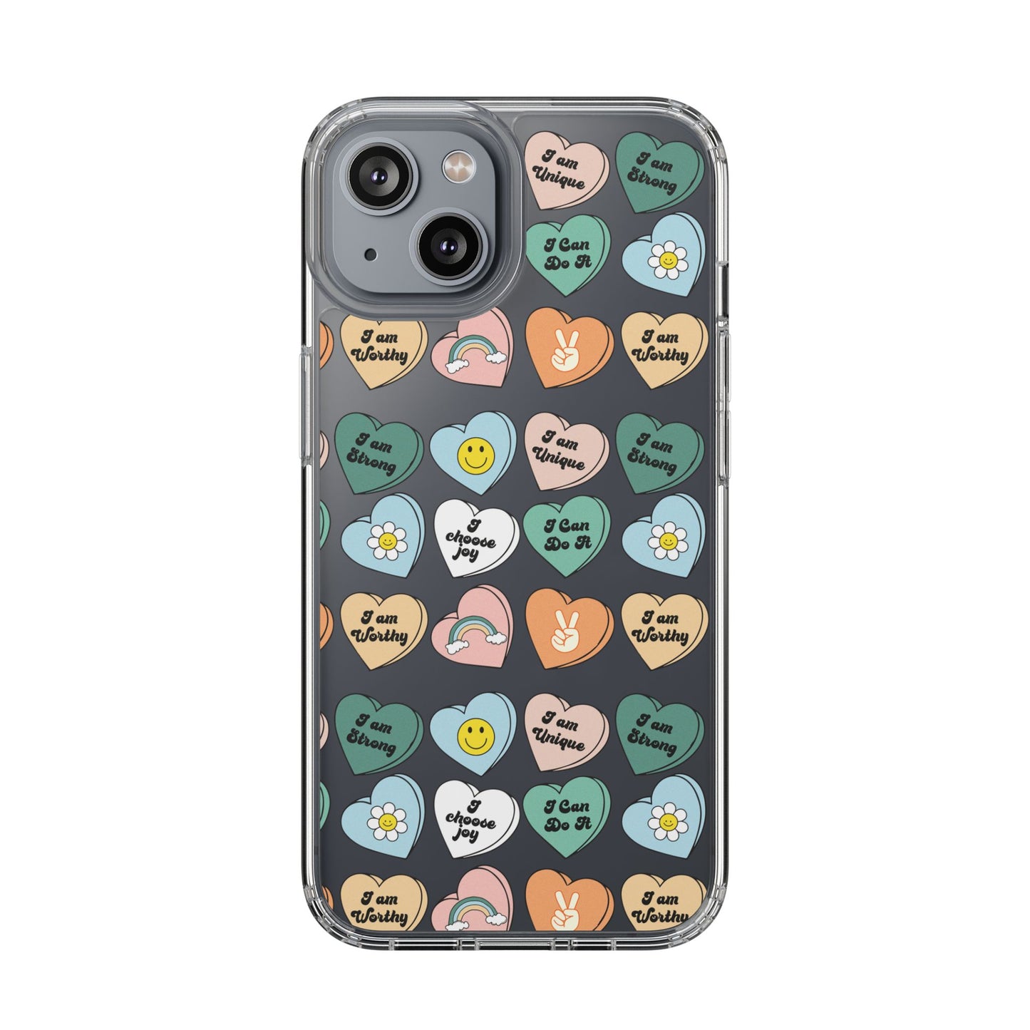 Empowerment Phone Cases, I Am Worthy Clear Cases, Inspirational Gifts, Cute Phone Cover for Teens, Self-Love Accessories