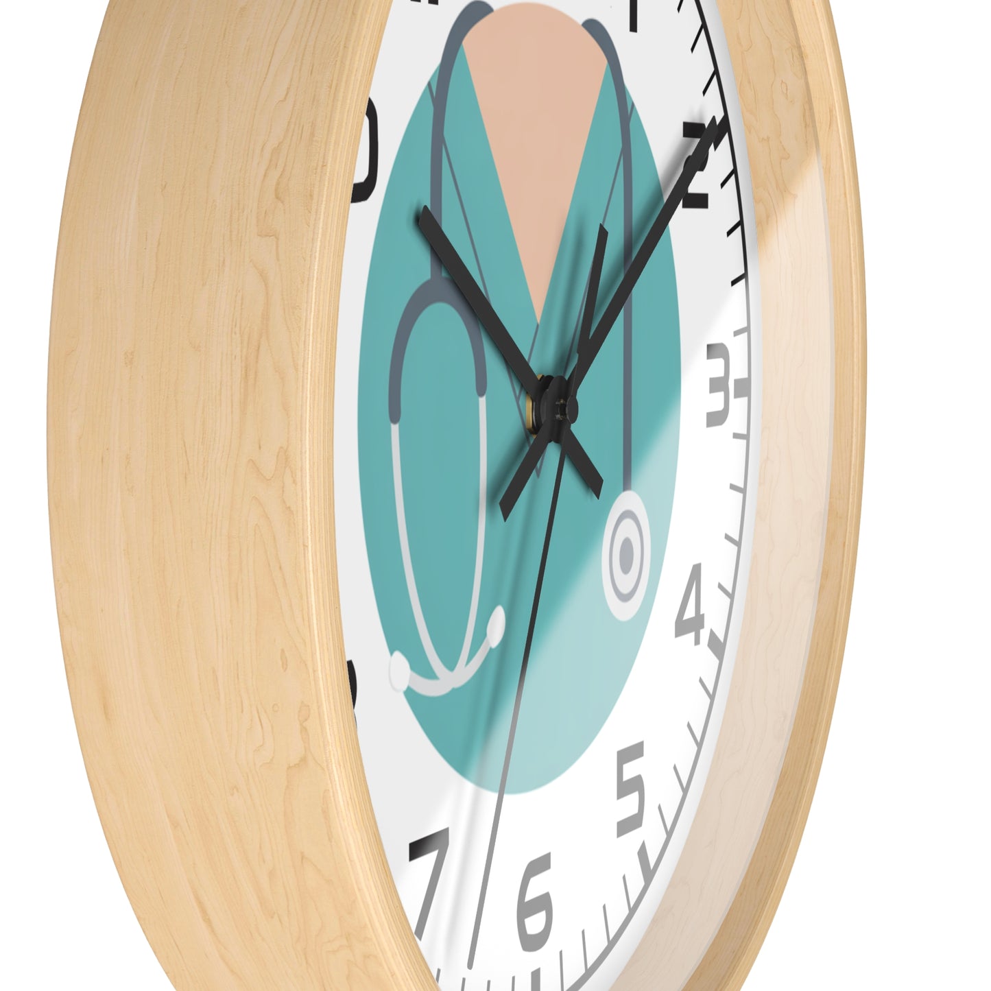 Scrubs and Stethoscope Wall Clock