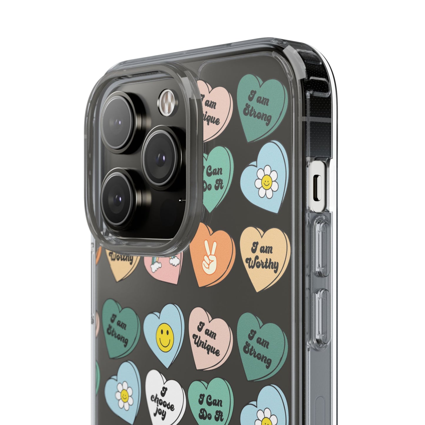 Empowerment Phone Cases, I Am Worthy Clear Cases, Inspirational Gifts, Cute Phone Cover for Teens, Self-Love Accessories