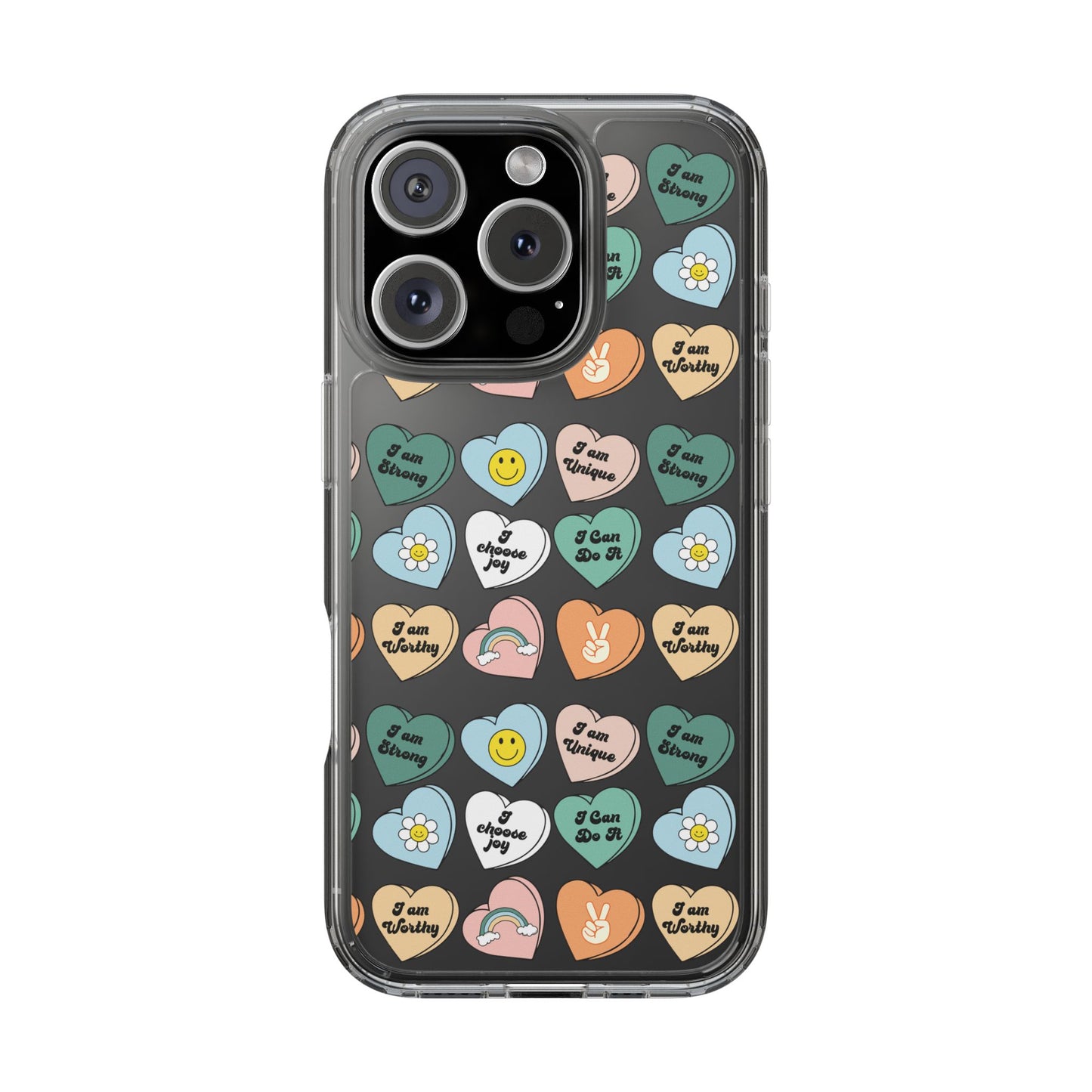 Empowerment Phone Cases, I Am Worthy Clear Cases, Inspirational Gifts, Cute Phone Cover for Teens, Self-Love Accessories