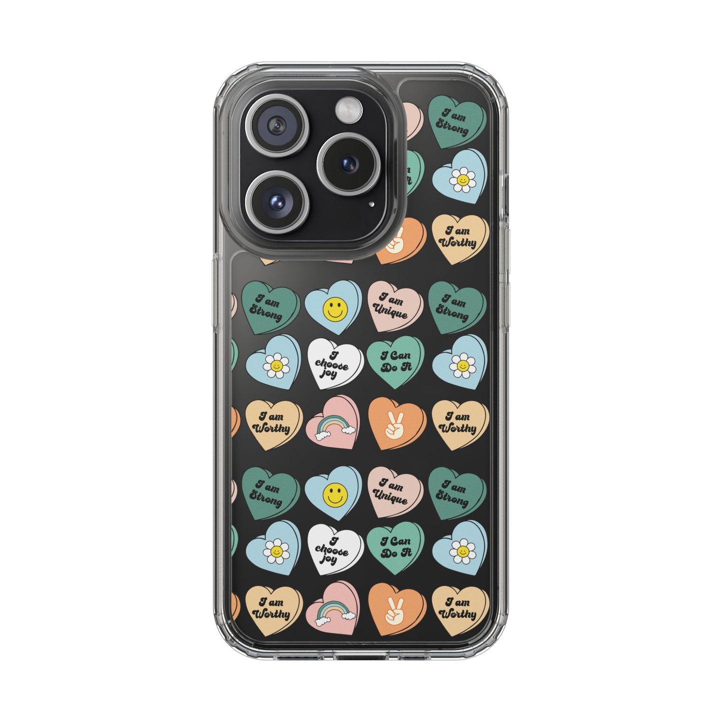 Empowerment Phone Cases, I Am Worthy Clear Cases, Inspirational Gifts, Cute Phone Cover for Teens, Self-Love Accessories