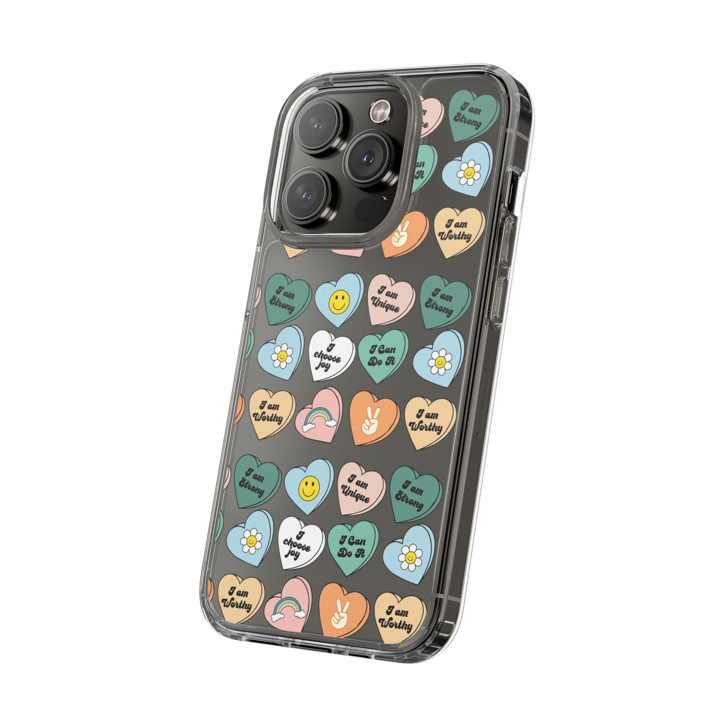 Empowerment Phone Cases, I Am Worthy Clear Cases, Inspirational Gifts, Cute Phone Cover for Teens, Self-Love Accessories