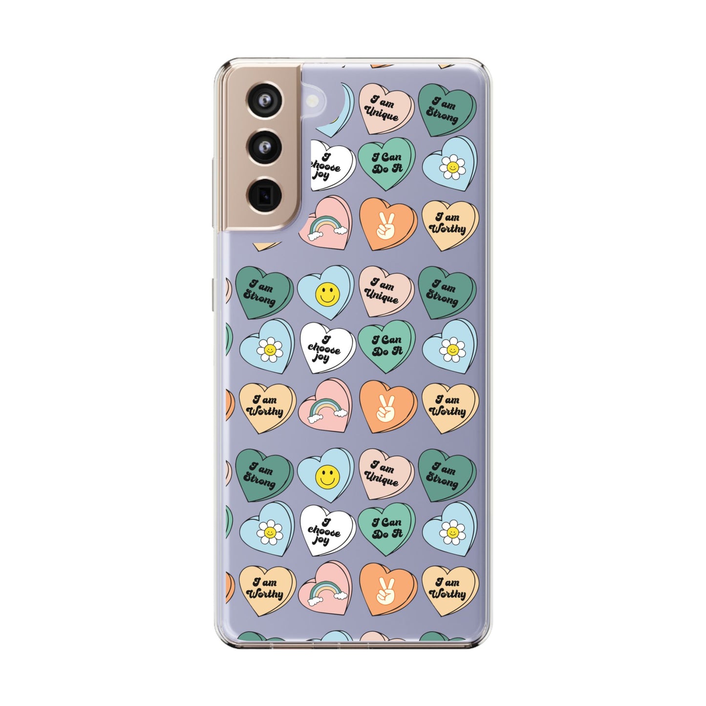 Empowerment Phone Cases, I Am Worthy Clear Cases, Inspirational Gifts, Cute Phone Cover for Teens, Self-Love Accessories