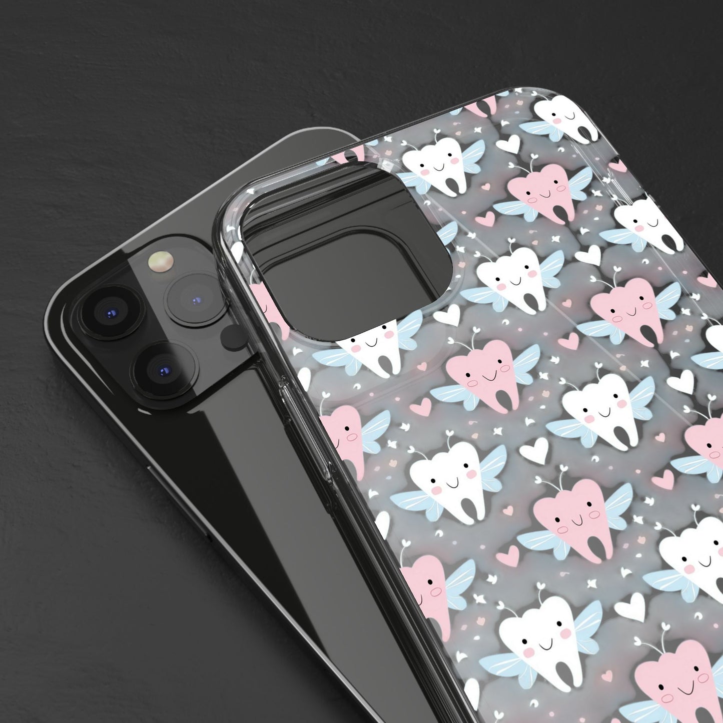 Tooth Fairy Clear Case, Cute Phone Cover for Dental Workers