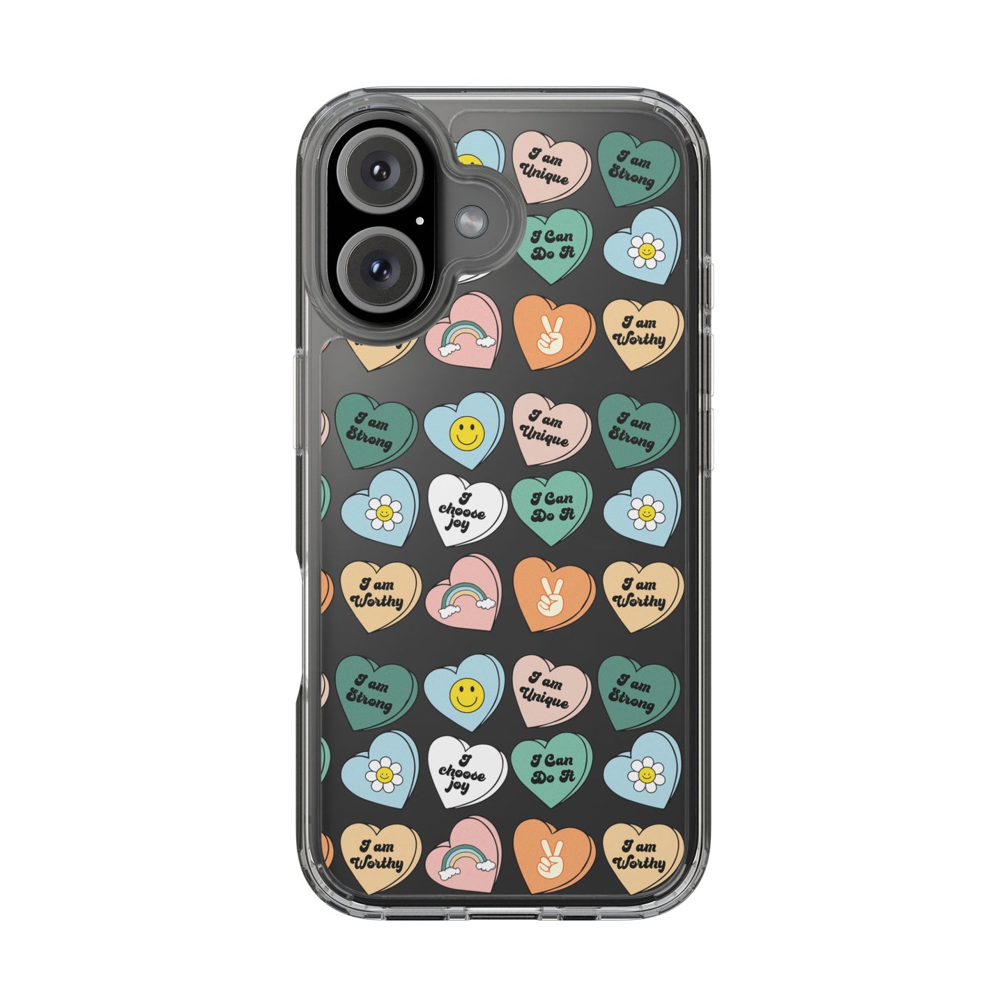 Empowerment Phone Cases, I Am Worthy Clear Cases, Inspirational Gifts, Cute Phone Cover for Teens, Self-Love Accessories