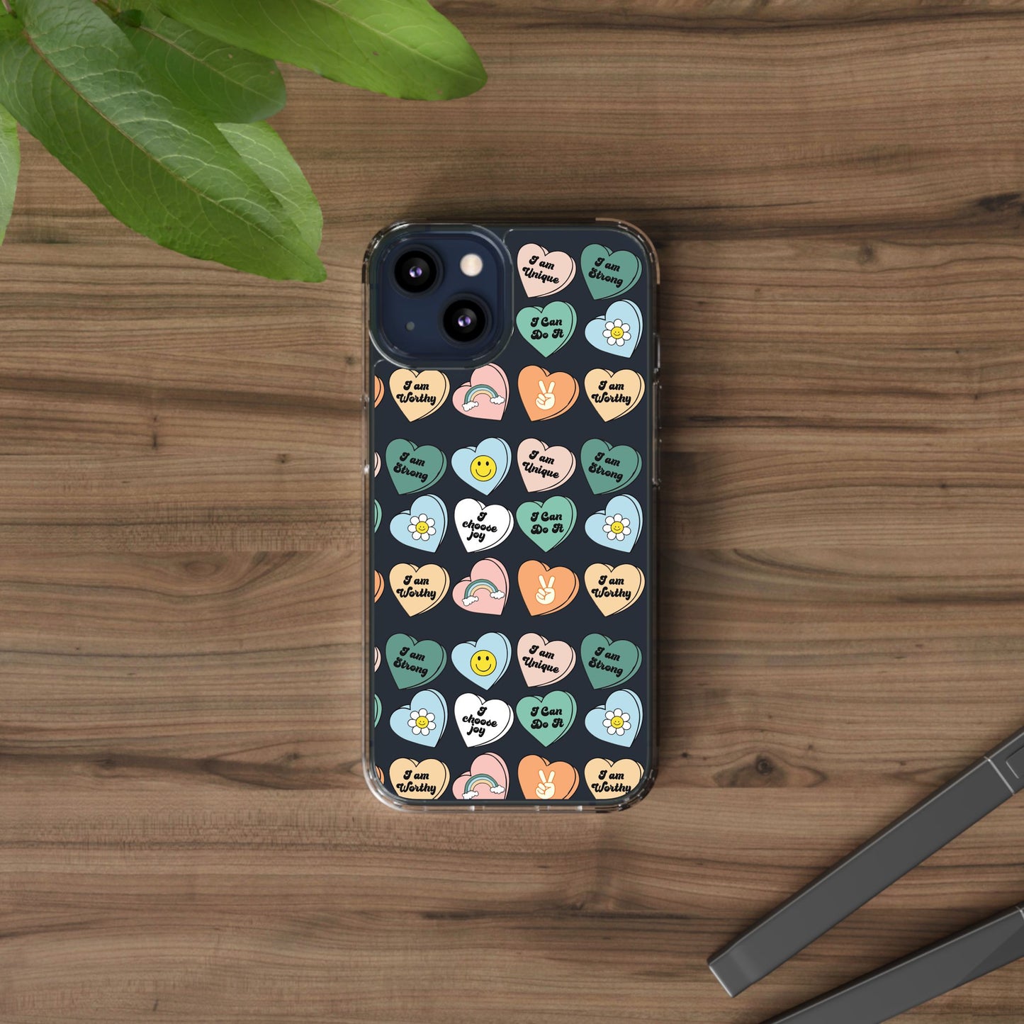 Empowerment Phone Cases, I Am Worthy Clear Cases, Inspirational Gifts, Cute Phone Cover for Teens, Self-Love Accessories