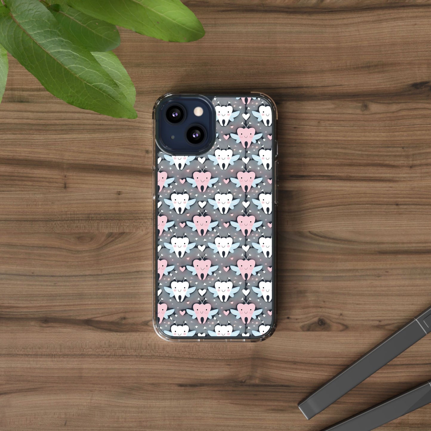 Tooth Fairy Clear Case, Cute Phone Cover for Dental Workers