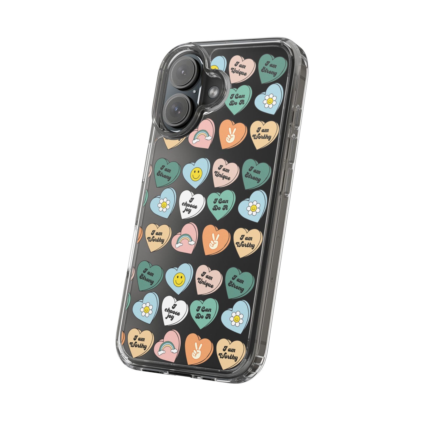 Empowerment Phone Cases, I Am Worthy Clear Cases, Inspirational Gifts, Cute Phone Cover for Teens, Self-Love Accessories
