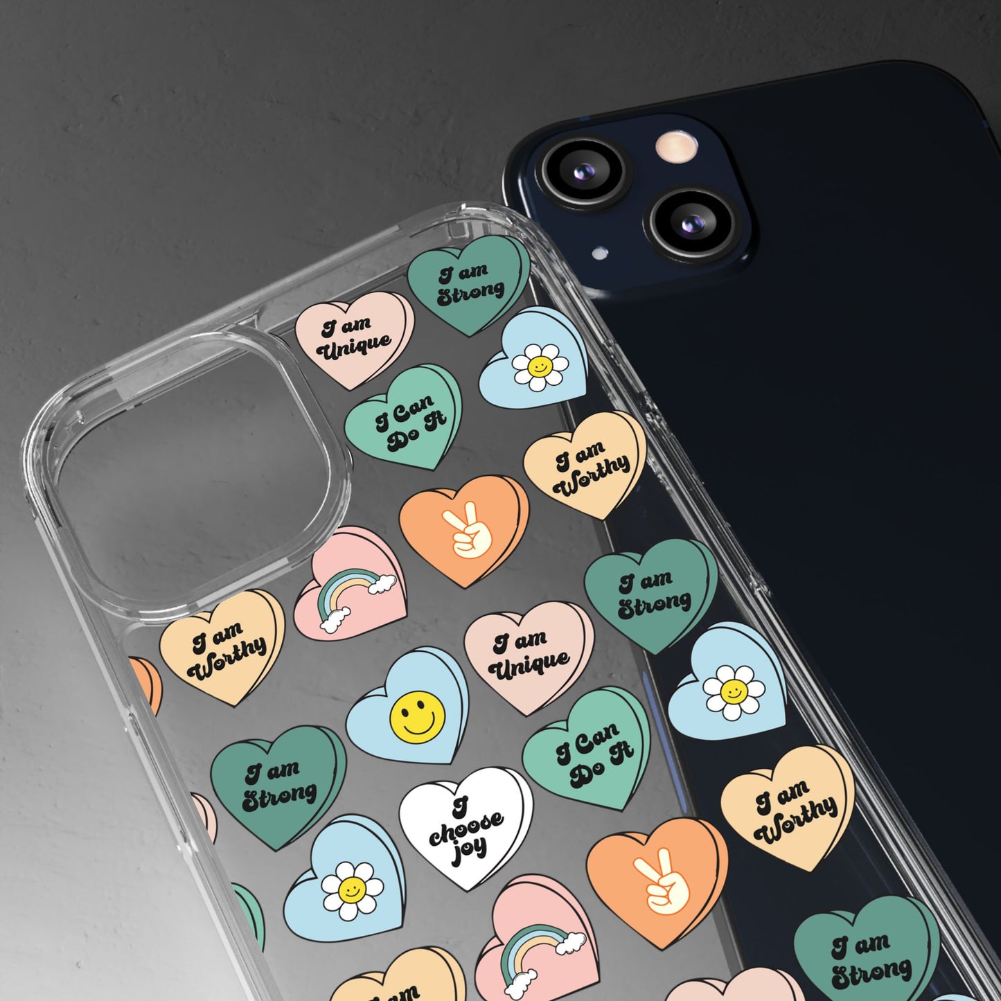 Empowerment Phone Cases, I Am Worthy Clear Cases, Inspirational Gifts, Cute Phone Cover for Teens, Self-Love Accessories