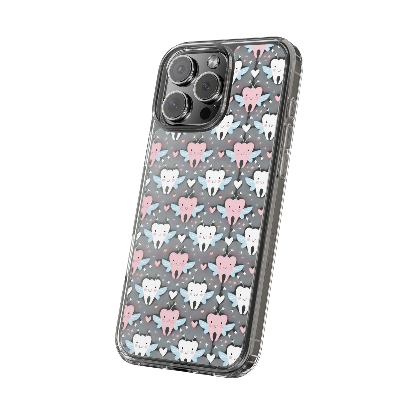 Tooth Fairy Clear Case, Cute Phone Cover for Dental Workers