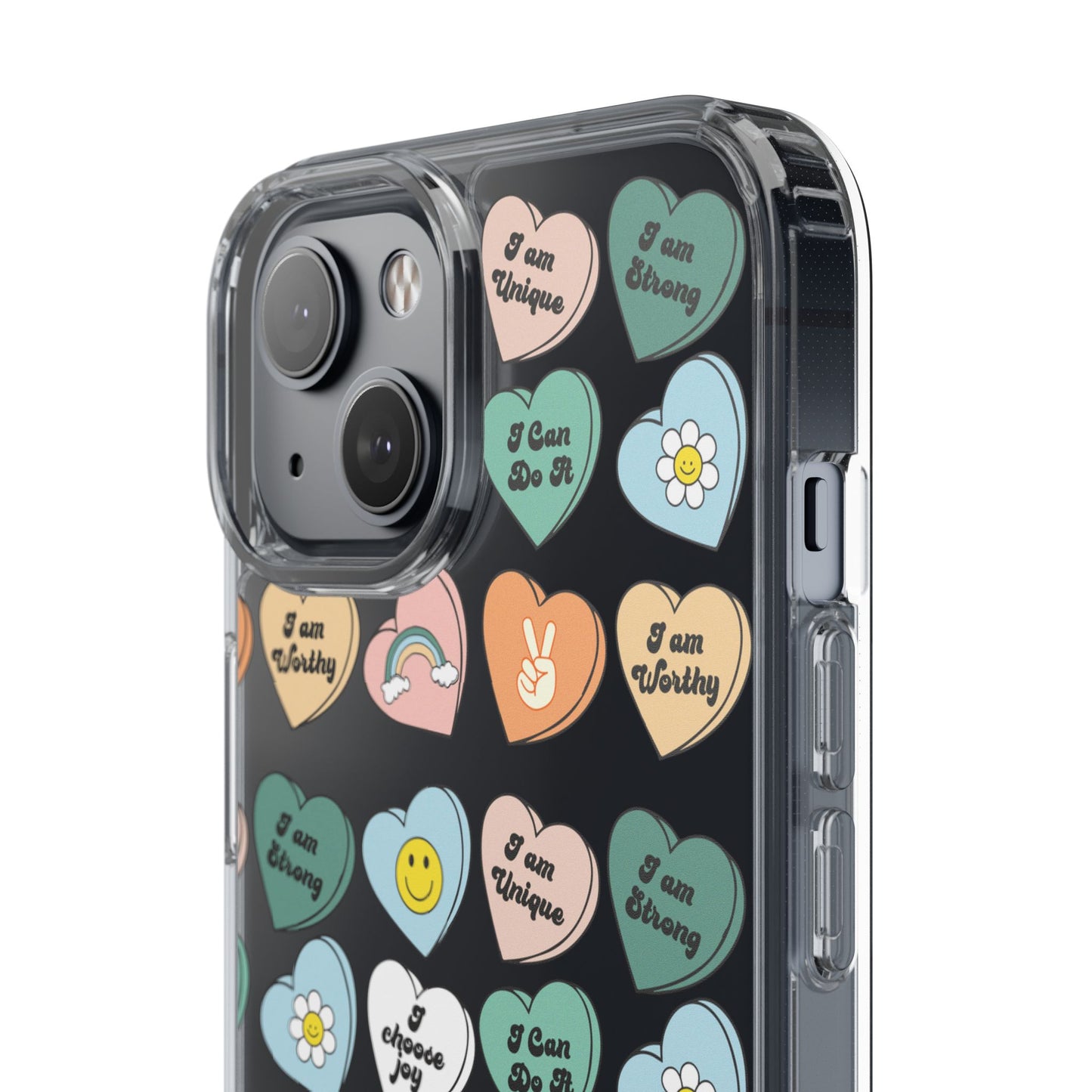 Empowerment Phone Cases, I Am Worthy Clear Cases, Inspirational Gifts, Cute Phone Cover for Teens, Self-Love Accessories