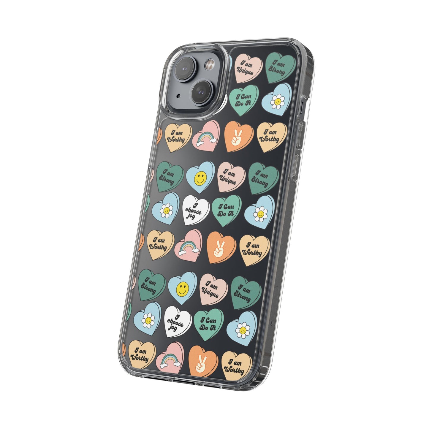 Empowerment Phone Cases, I Am Worthy Clear Cases, Inspirational Gifts, Cute Phone Cover for Teens, Self-Love Accessories