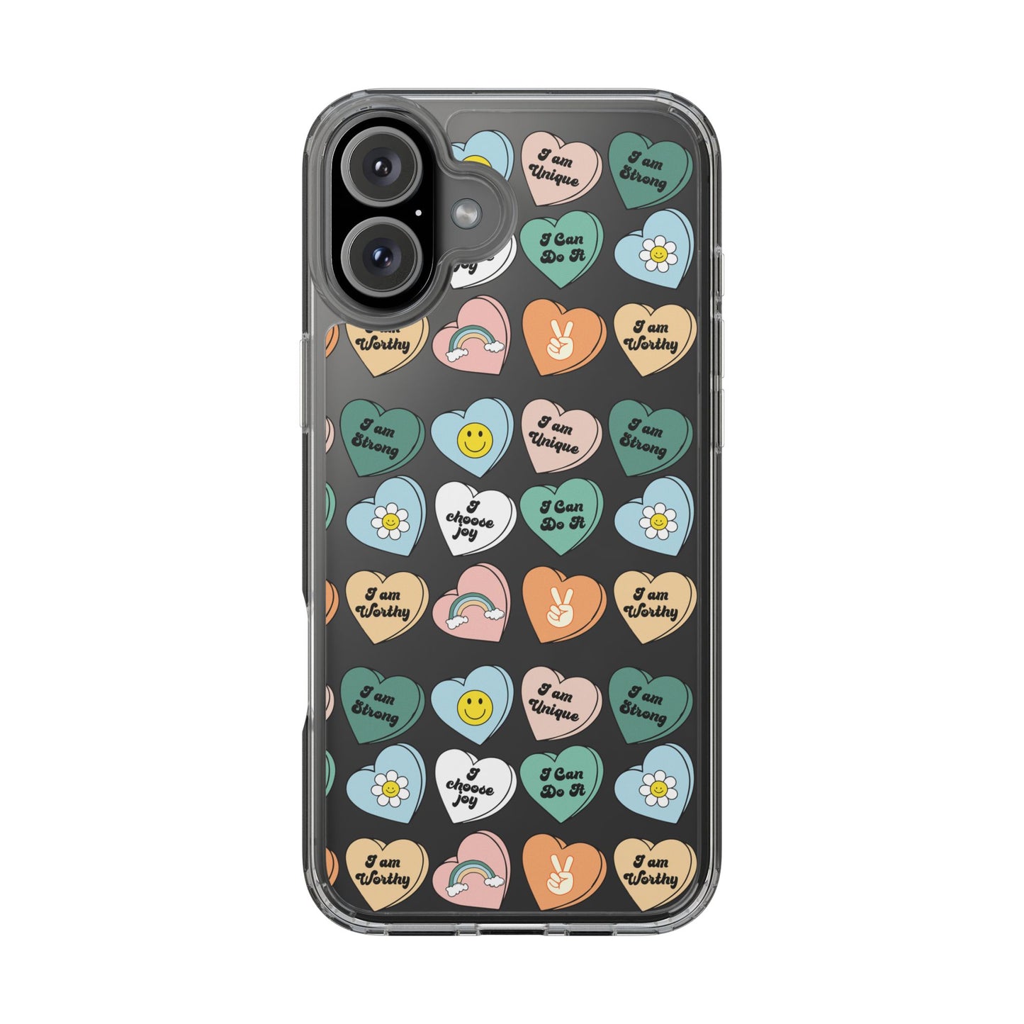 Empowerment Phone Cases, I Am Worthy Clear Cases, Inspirational Gifts, Cute Phone Cover for Teens, Self-Love Accessories