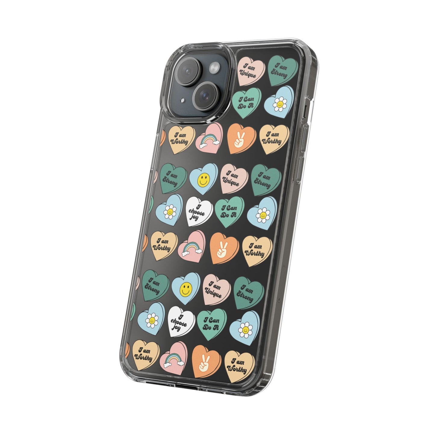 Empowerment Phone Cases, I Am Worthy Clear Cases, Inspirational Gifts, Cute Phone Cover for Teens, Self-Love Accessories