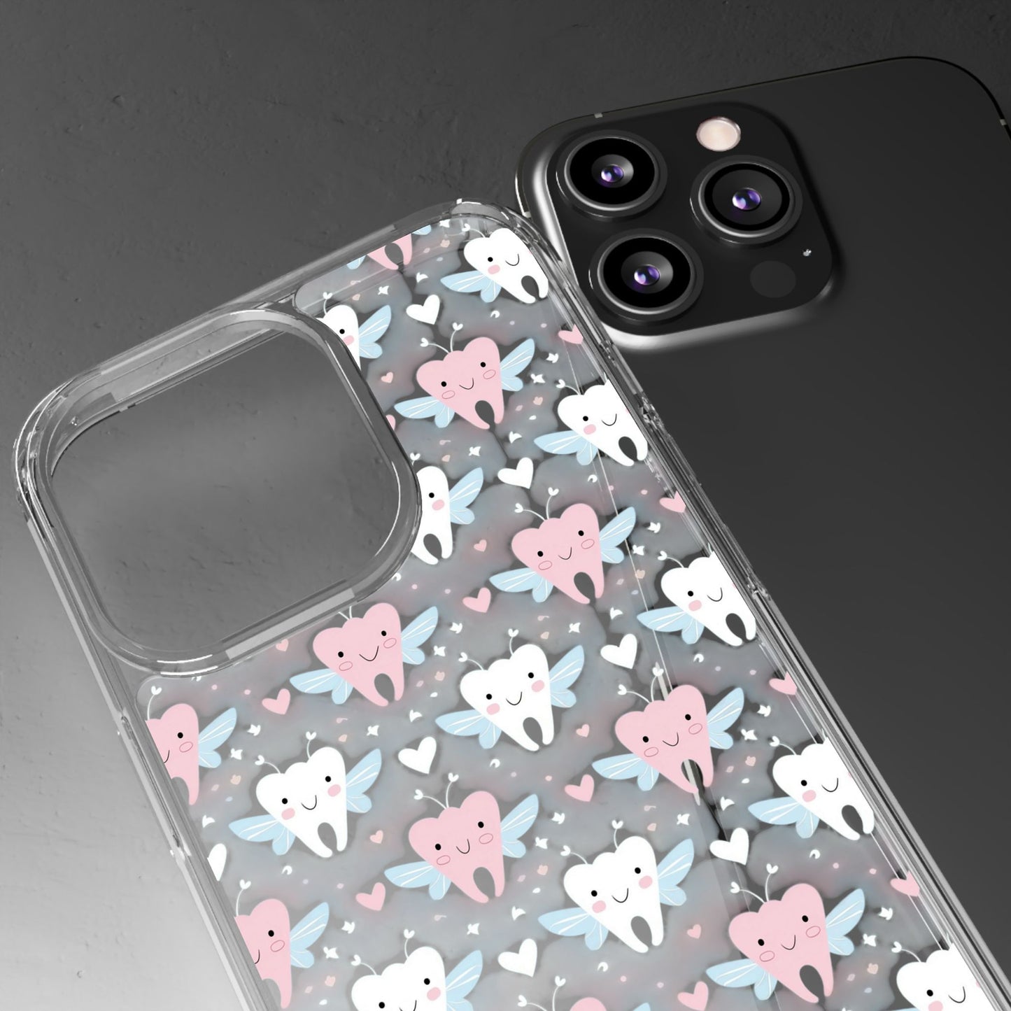 Tooth Fairy Clear Case, Cute Phone Cover for Dental Workers