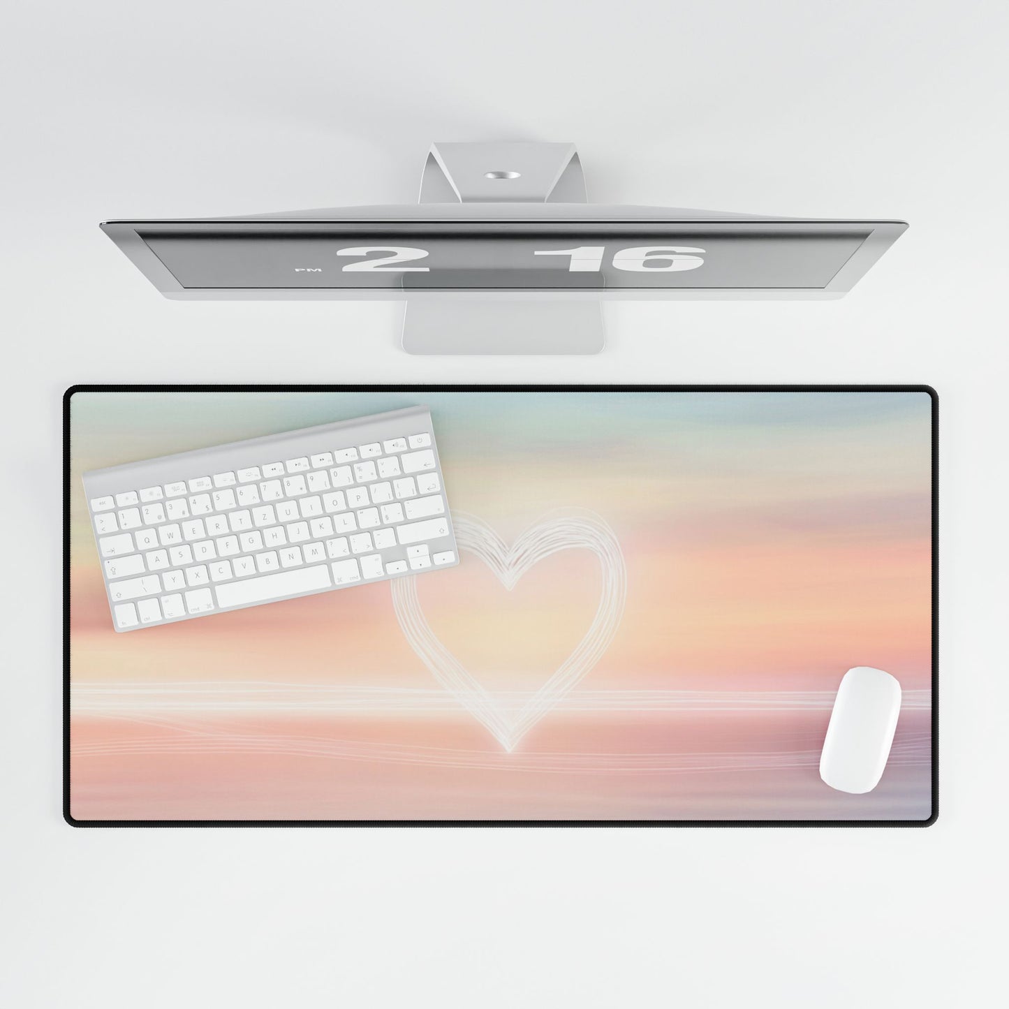 Sunset Heart Desk Mat