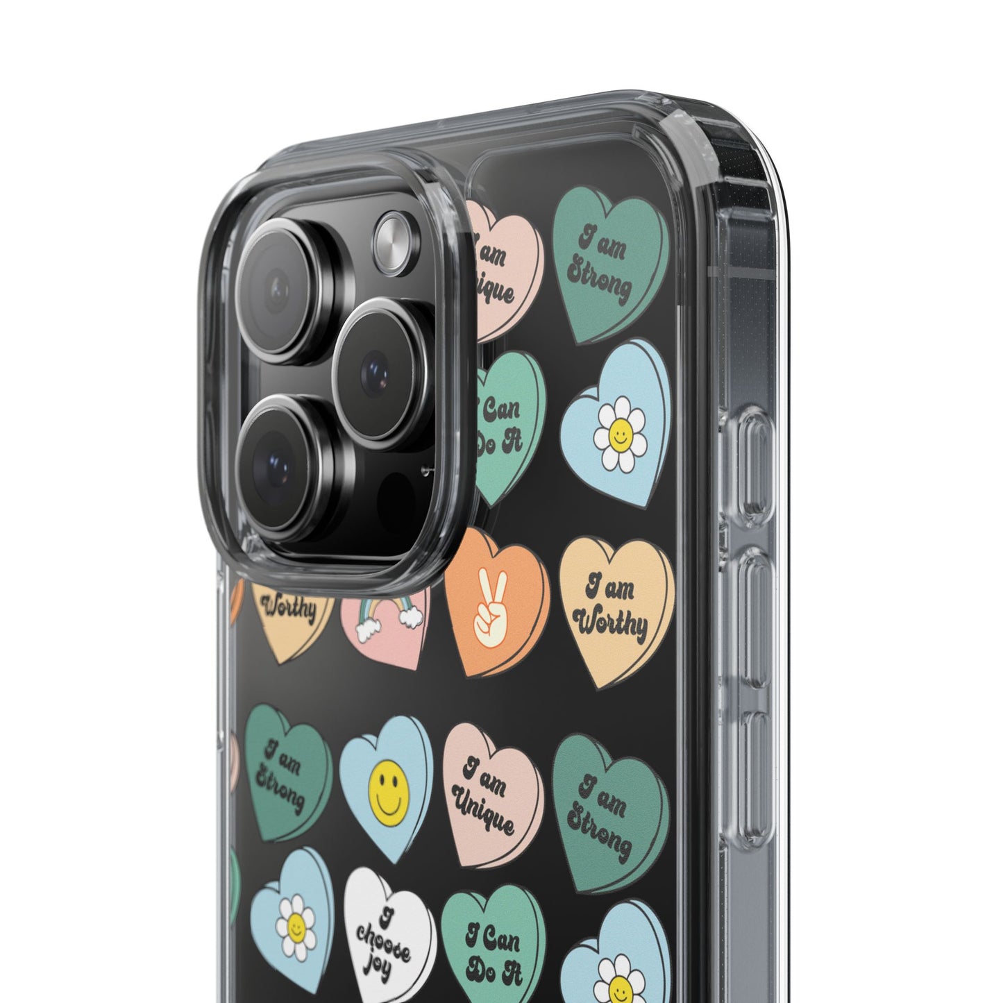 Empowerment Phone Cases, I Am Worthy Clear Cases, Inspirational Gifts, Cute Phone Cover for Teens, Self-Love Accessories