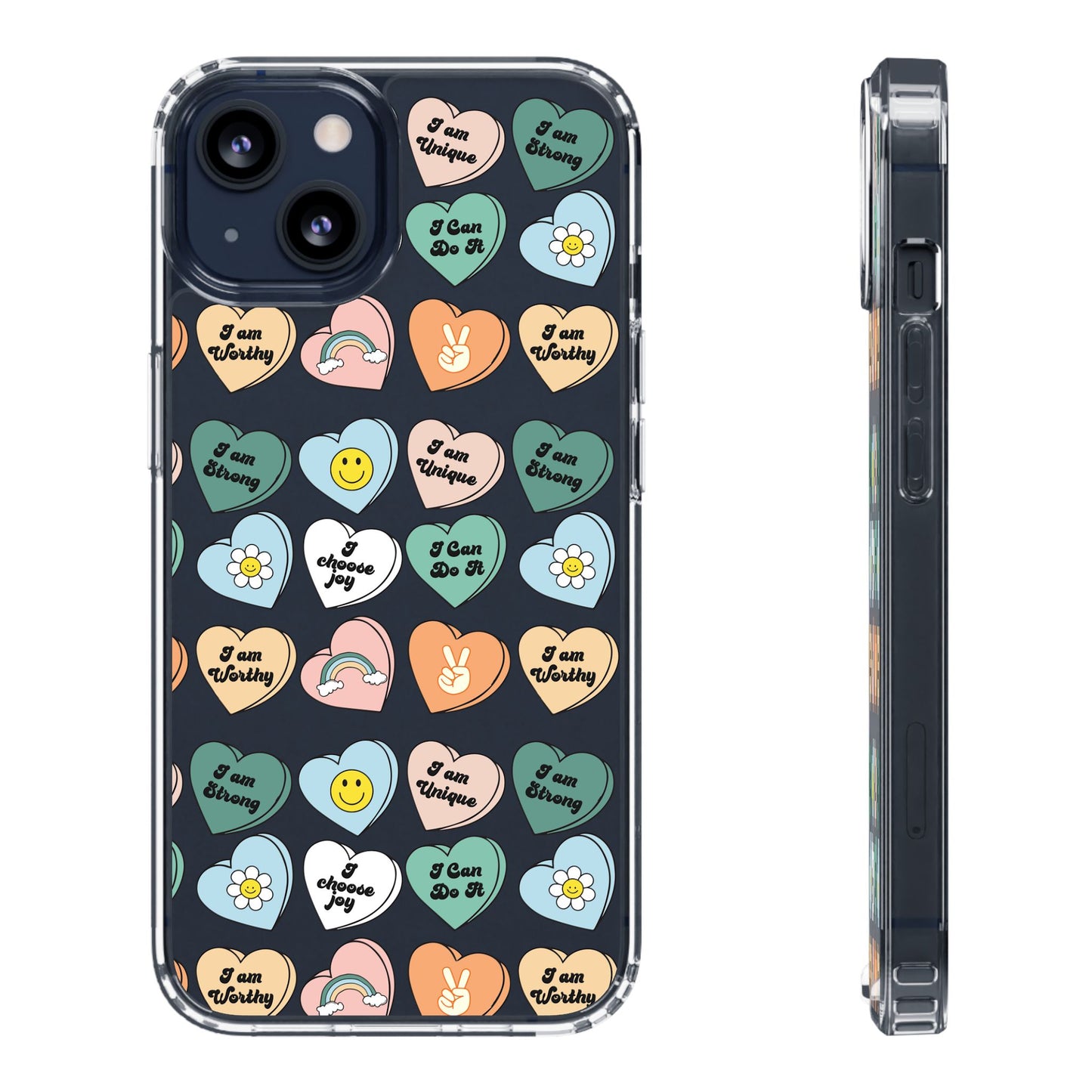 Empowerment Phone Cases, I Am Worthy Clear Cases, Inspirational Gifts, Cute Phone Cover for Teens, Self-Love Accessories