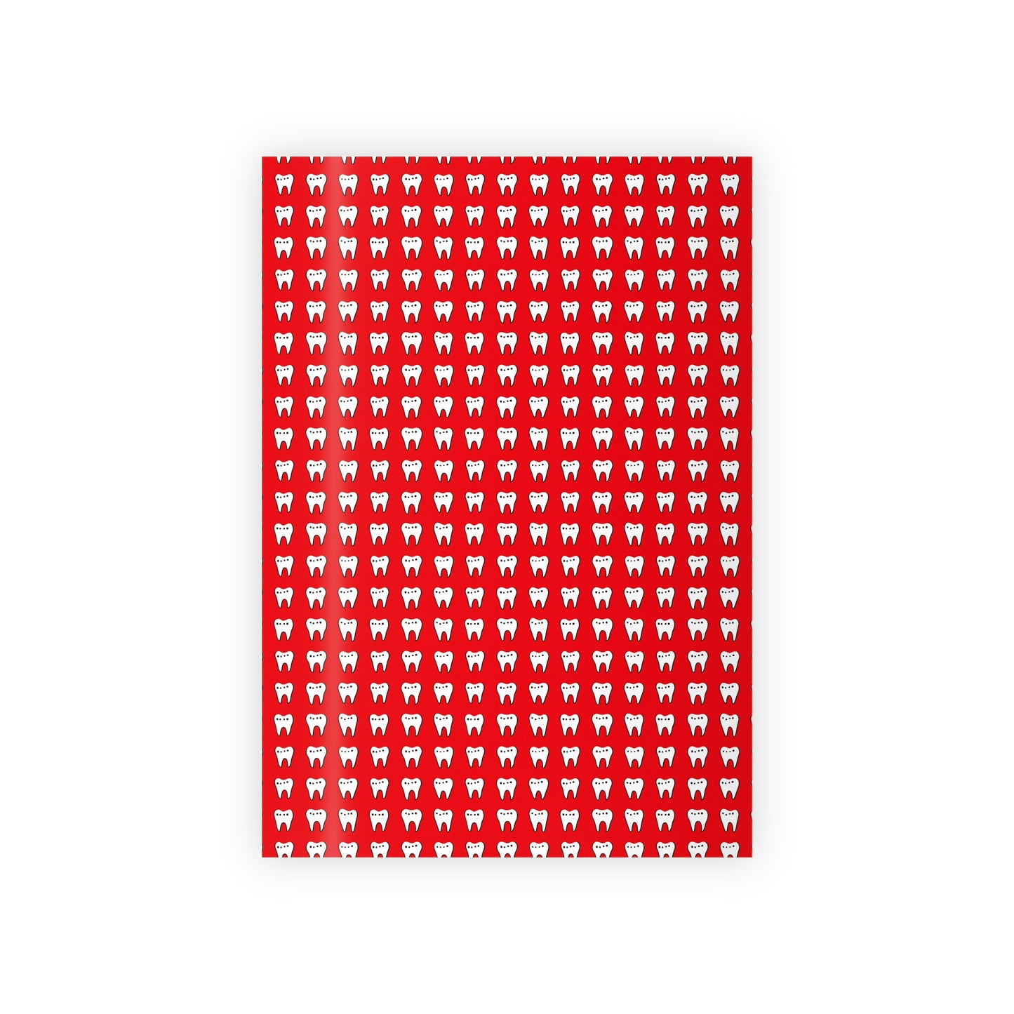Red Dental Gift Wrapping Paper Roll, Holiday Gift Wrap, Birthday Wrapping Paper, Cute Gift Wrap