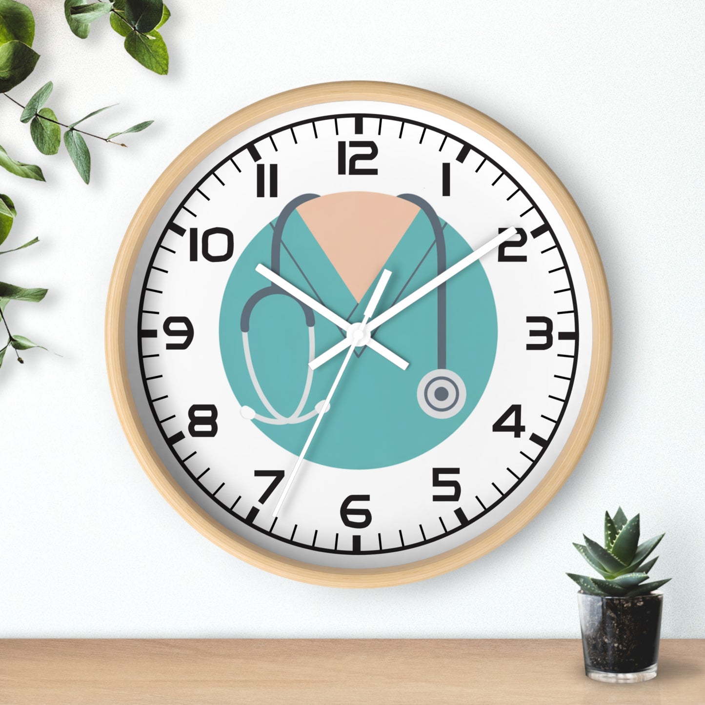 Scrubs and Stethoscope Wall Clock
