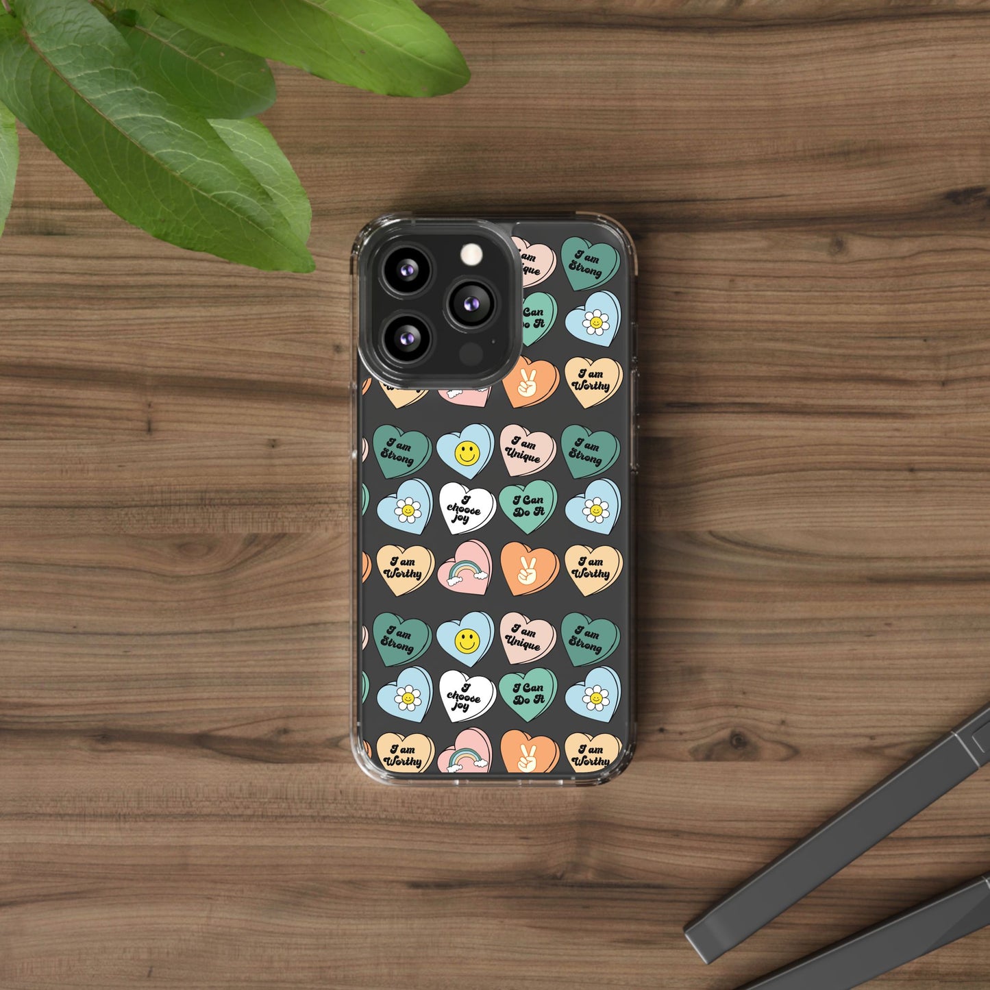 Empowerment Phone Cases, I Am Worthy Clear Cases, Inspirational Gifts, Cute Phone Cover for Teens, Self-Love Accessories