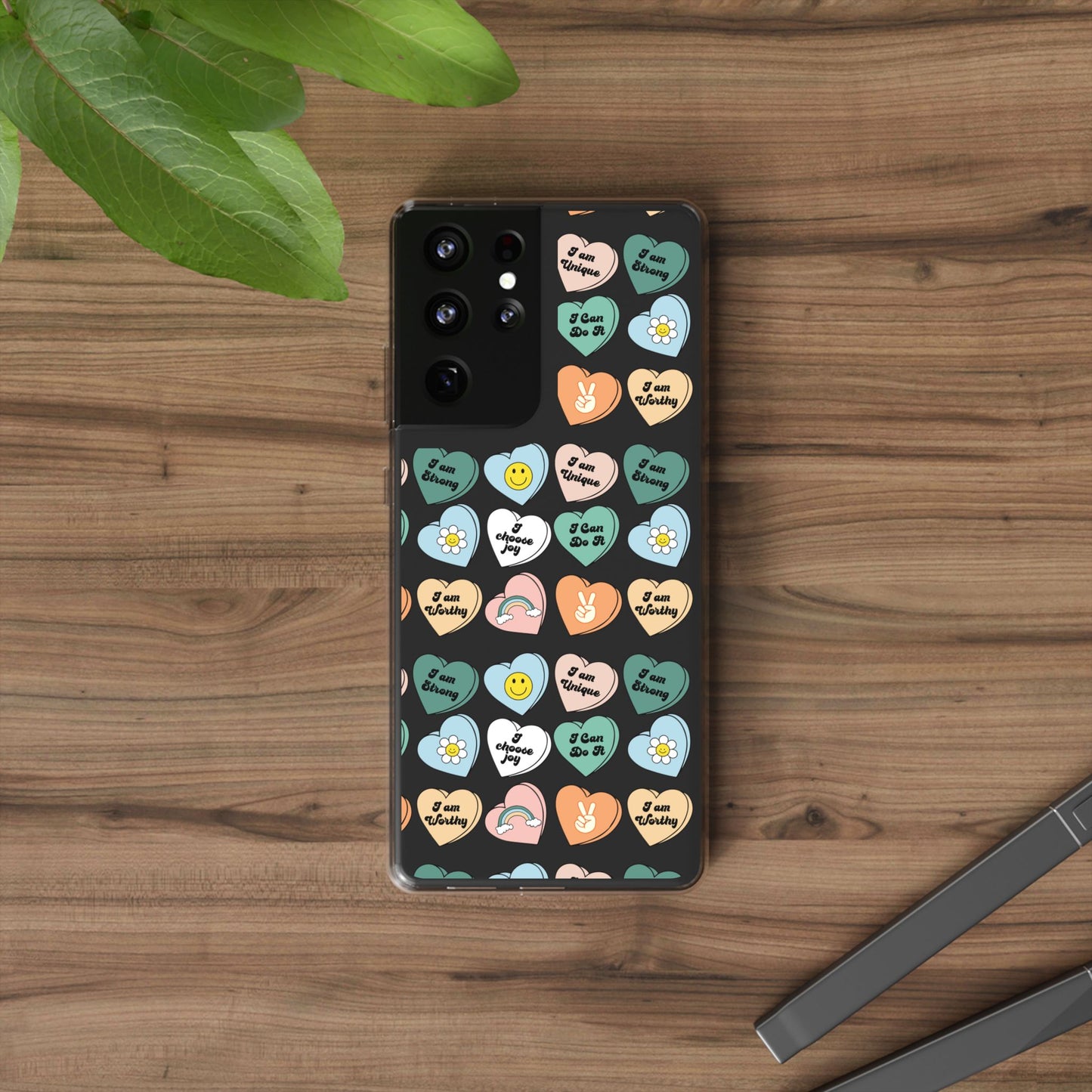 Empowerment Phone Cases, I Am Worthy Clear Cases, Inspirational Gifts, Cute Phone Cover for Teens, Self-Love Accessories