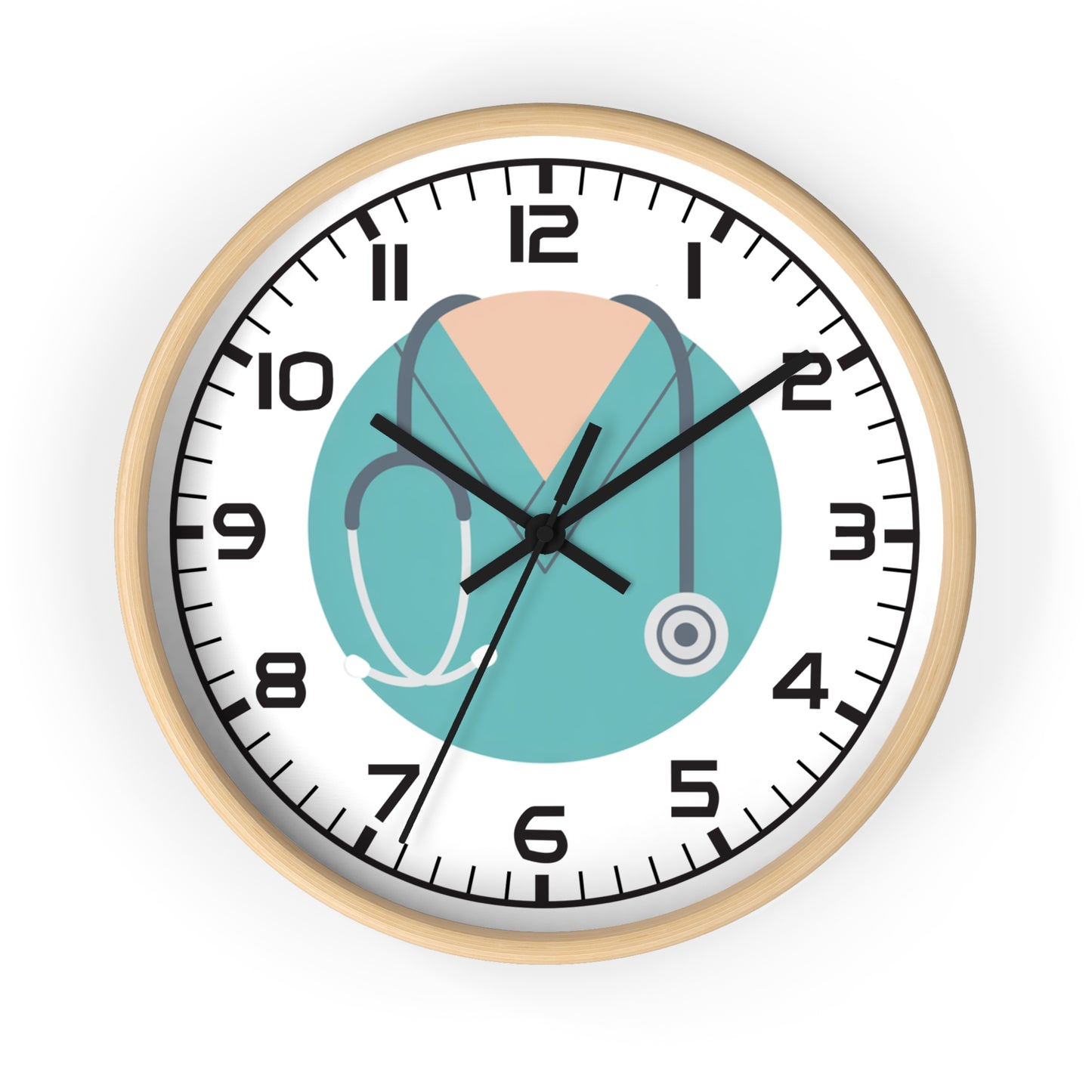 Scrubs and Stethoscope Wall Clock