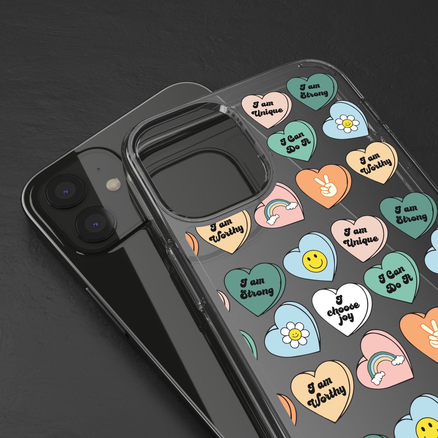 Empowerment Phone Cases, I Am Worthy Clear Cases, Inspirational Gifts, Cute Phone Cover for Teens, Self-Love Accessories