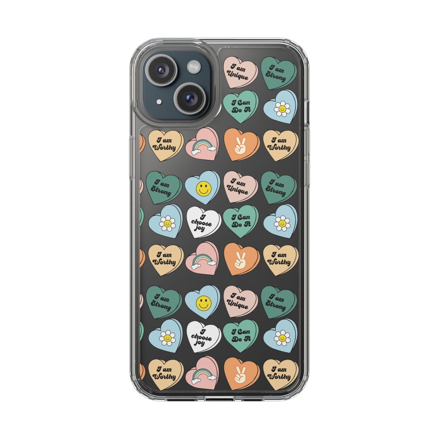 Empowerment Phone Cases, I Am Worthy Clear Cases, Inspirational Gifts, Cute Phone Cover for Teens, Self-Love Accessories