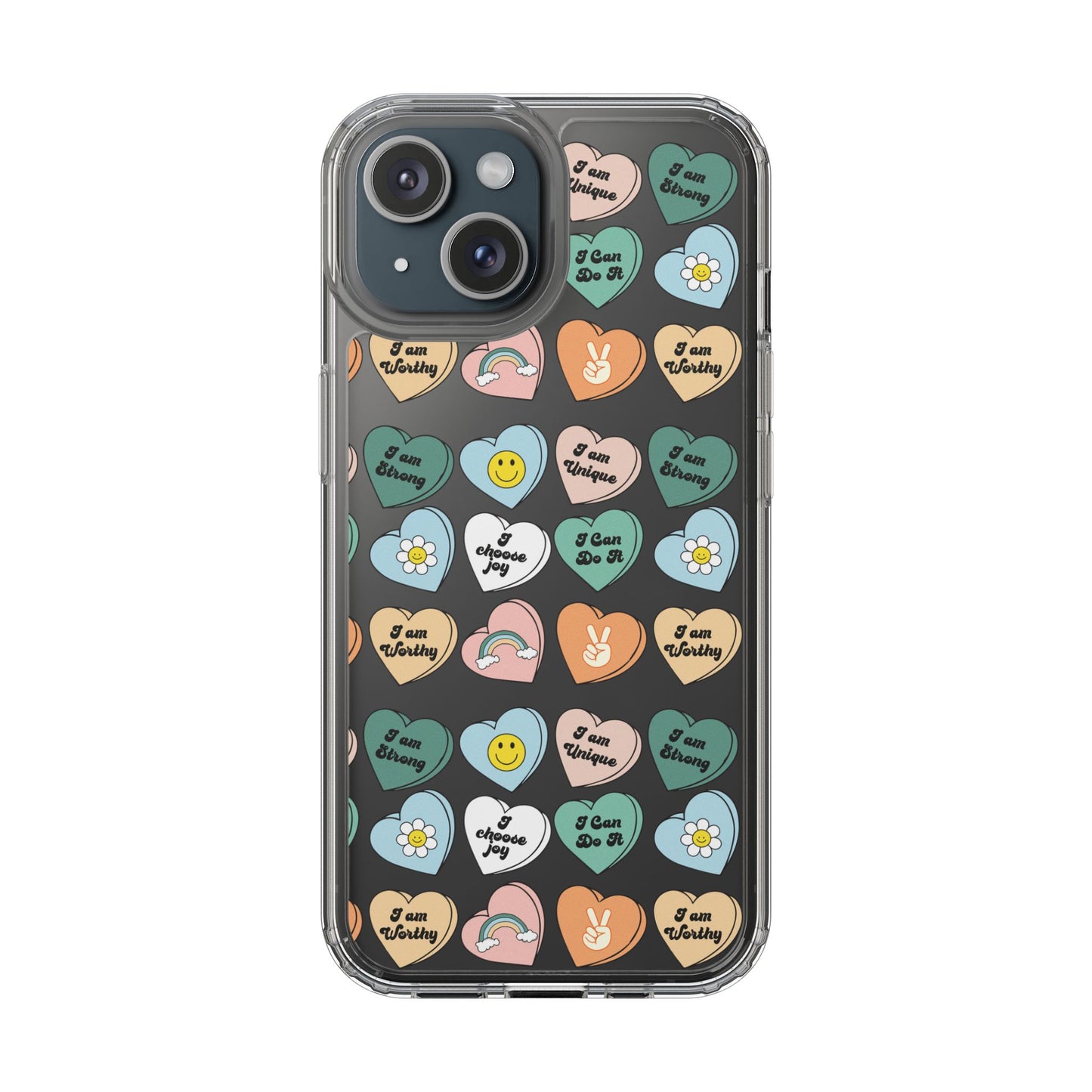 Empowerment Phone Cases, I Am Worthy Clear Cases, Inspirational Gifts, Cute Phone Cover for Teens, Self-Love Accessories