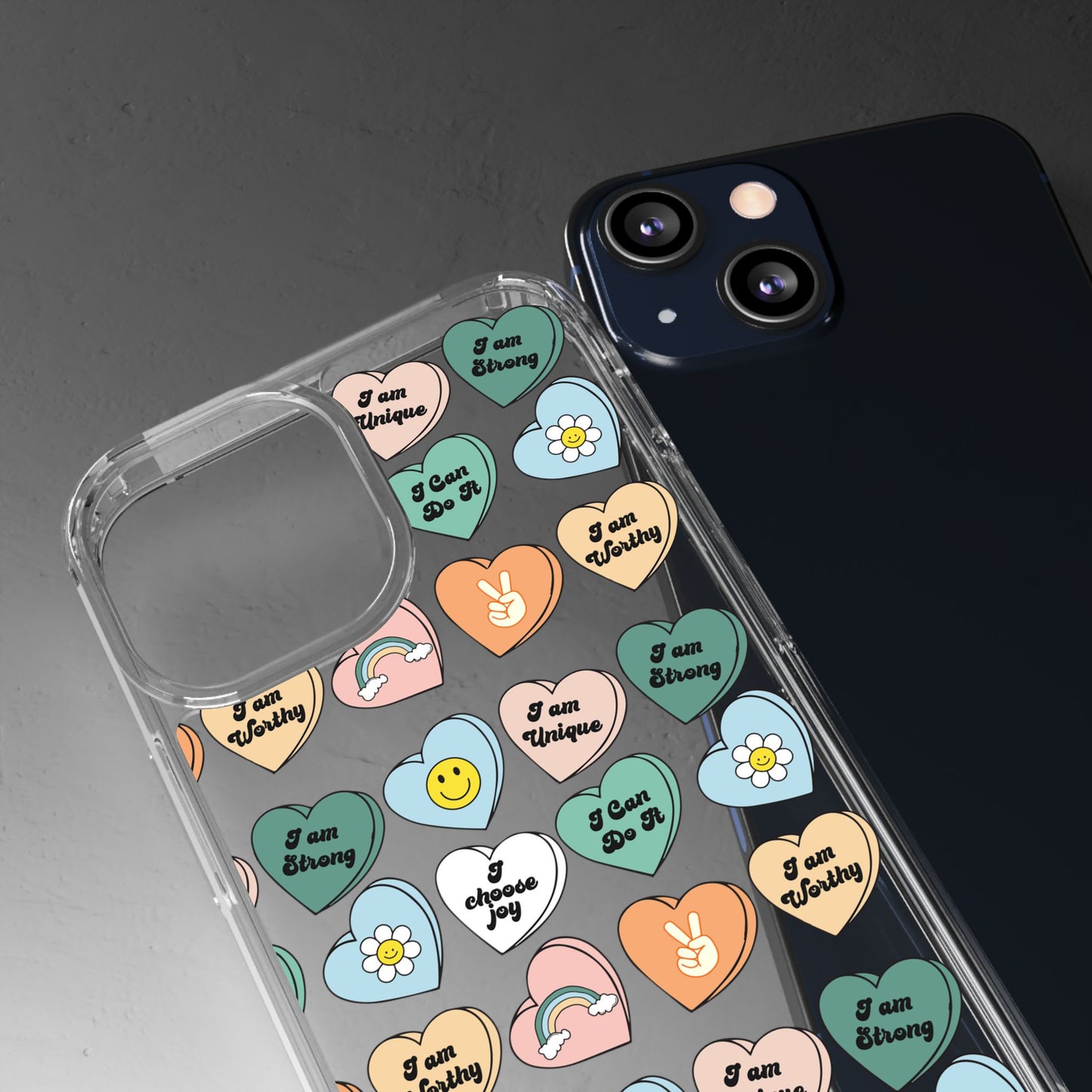 Empowerment Phone Cases, I Am Worthy Clear Cases, Inspirational Gifts, Cute Phone Cover for Teens, Self-Love Accessories