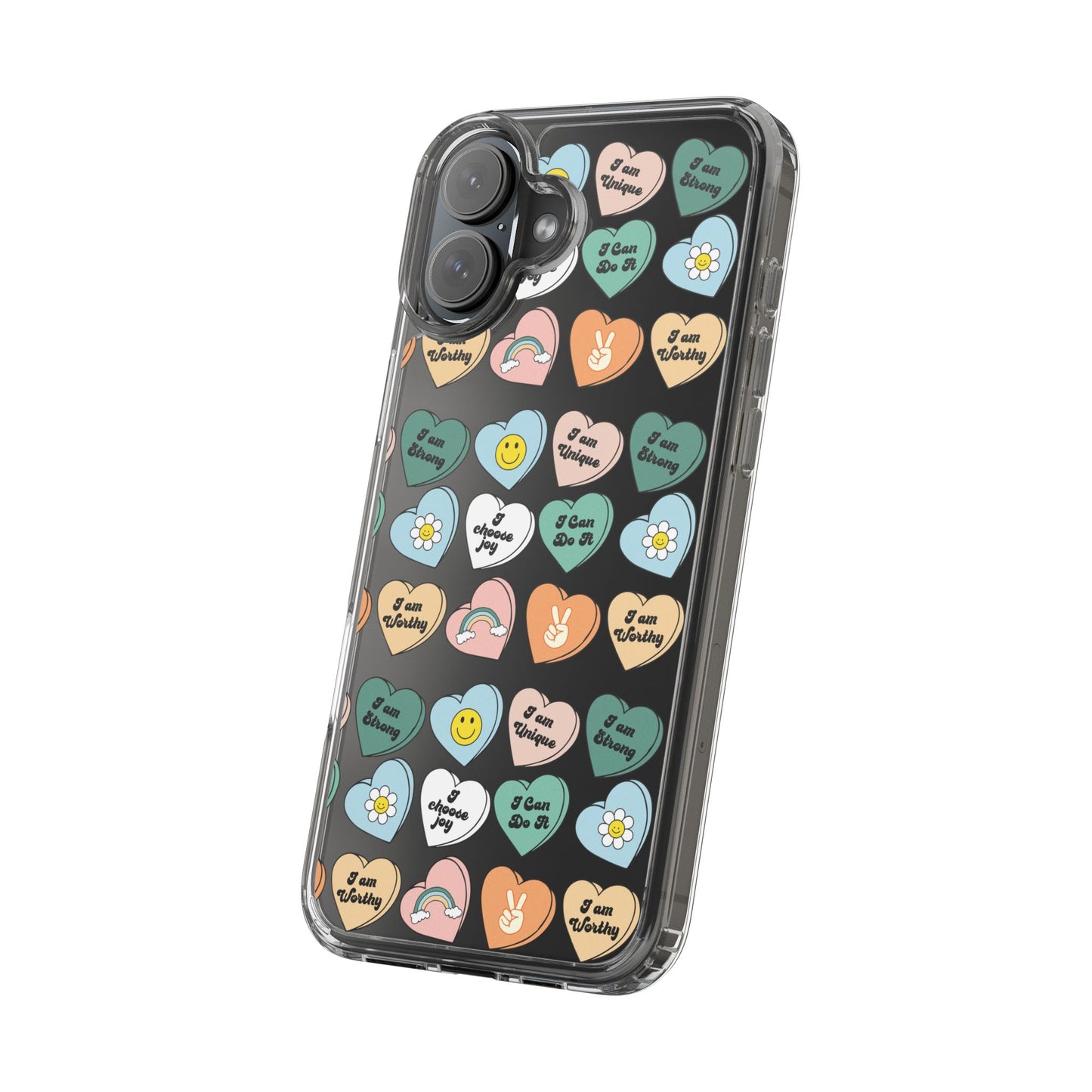 Empowerment Phone Cases, I Am Worthy Clear Cases, Inspirational Gifts, Cute Phone Cover for Teens, Self-Love Accessories