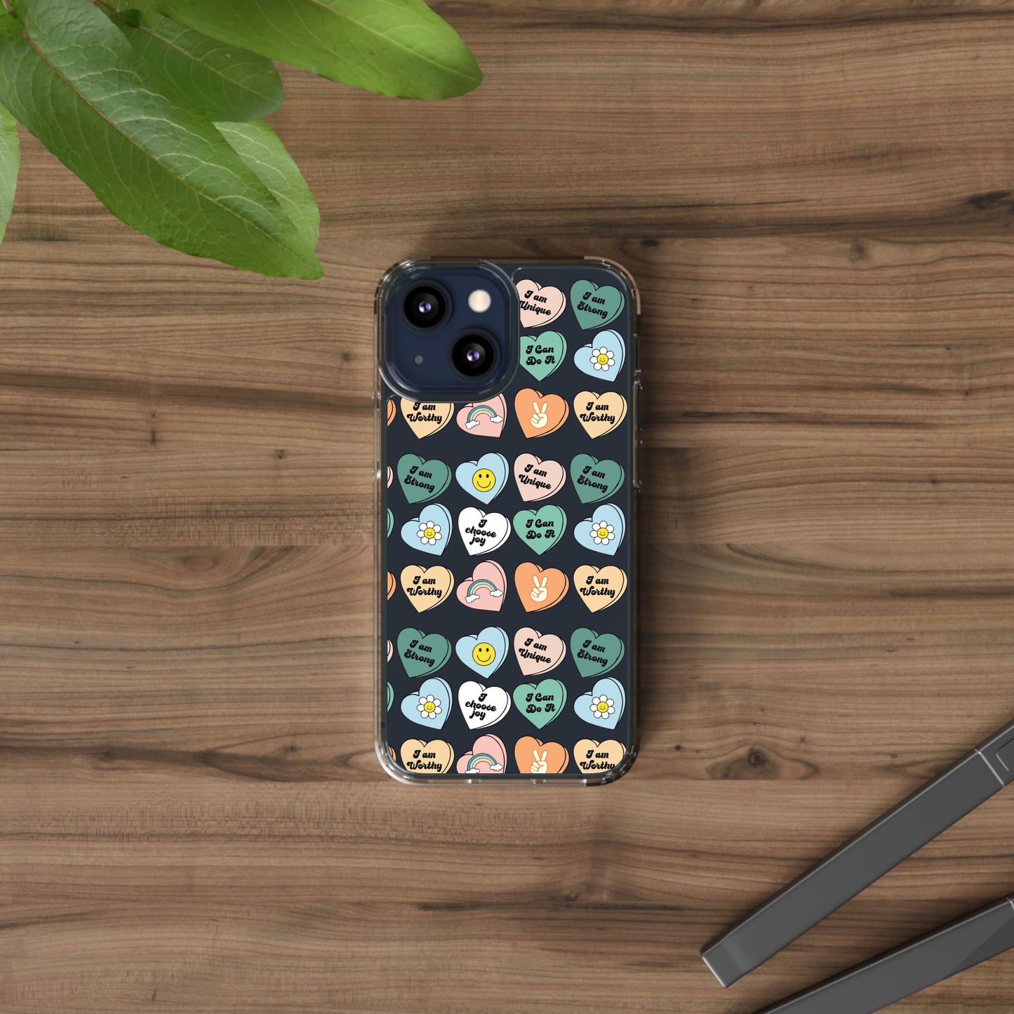 Empowerment Phone Cases, I Am Worthy Clear Cases, Inspirational Gifts, Cute Phone Cover for Teens, Self-Love Accessories