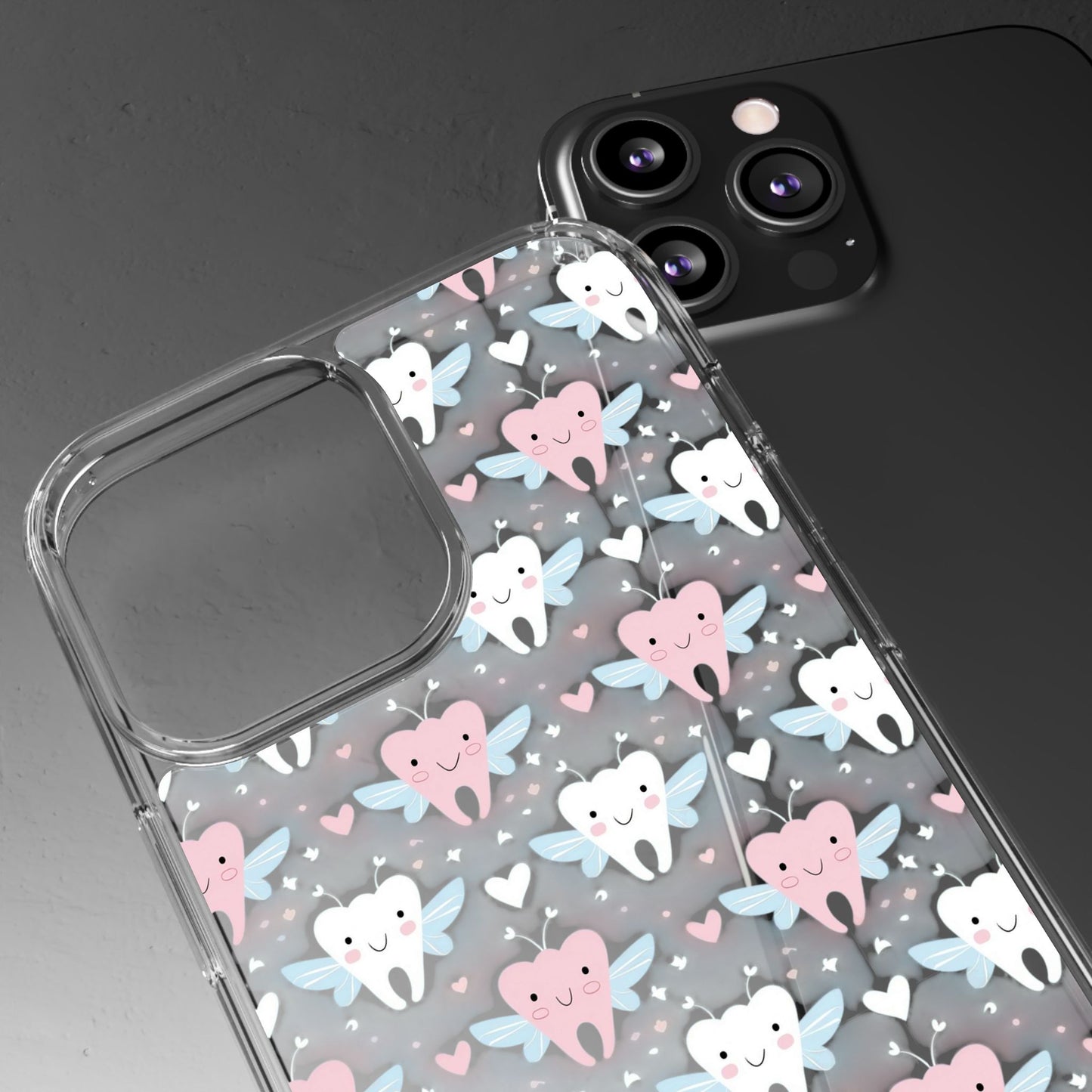 Tooth Fairy Clear Case, Cute Phone Cover for Dental Workers
