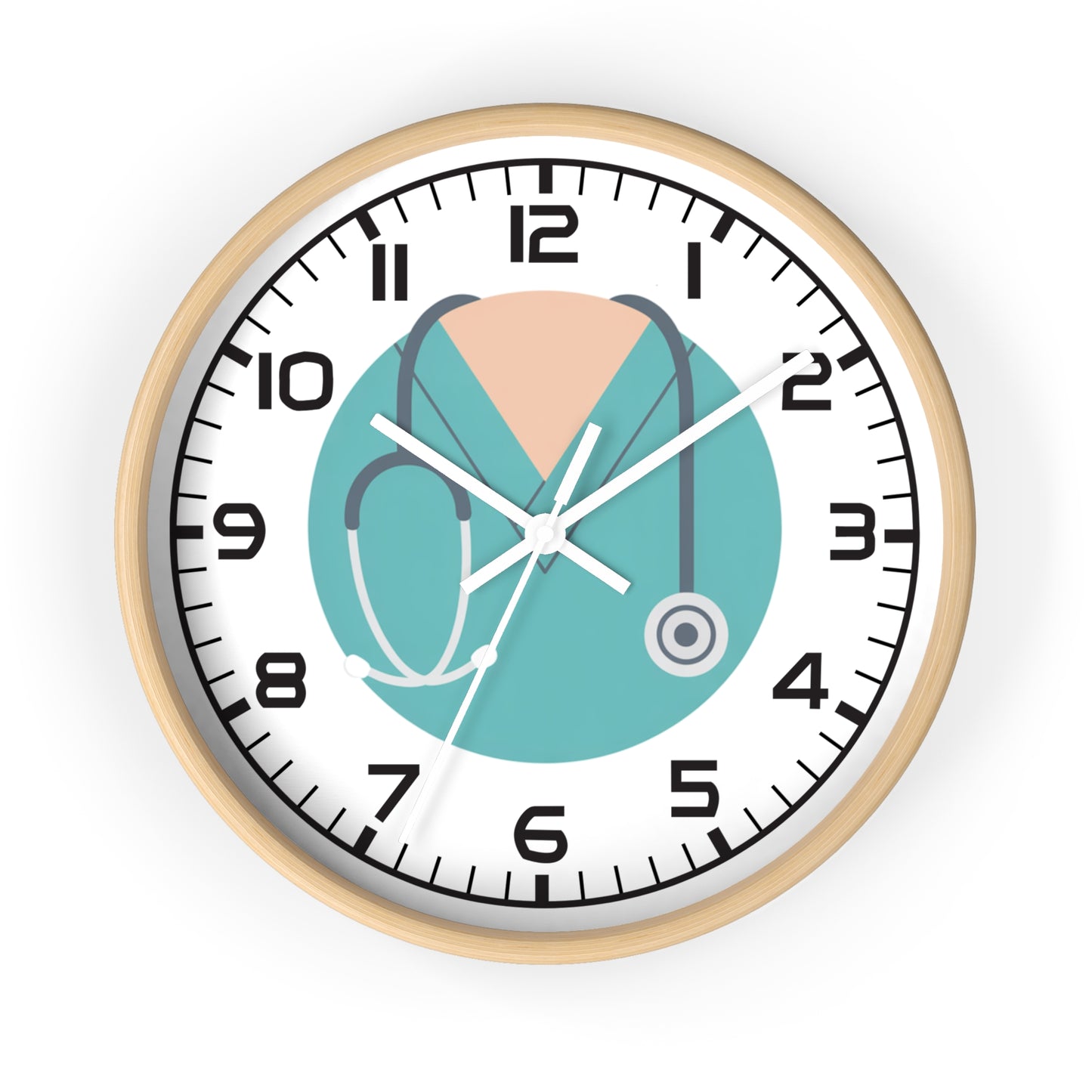 Scrubs and Stethoscope Wall Clock