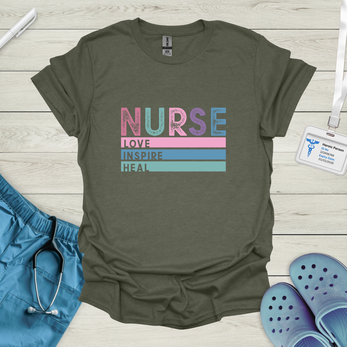 Nurse Love Inspire Heal T-Shirt