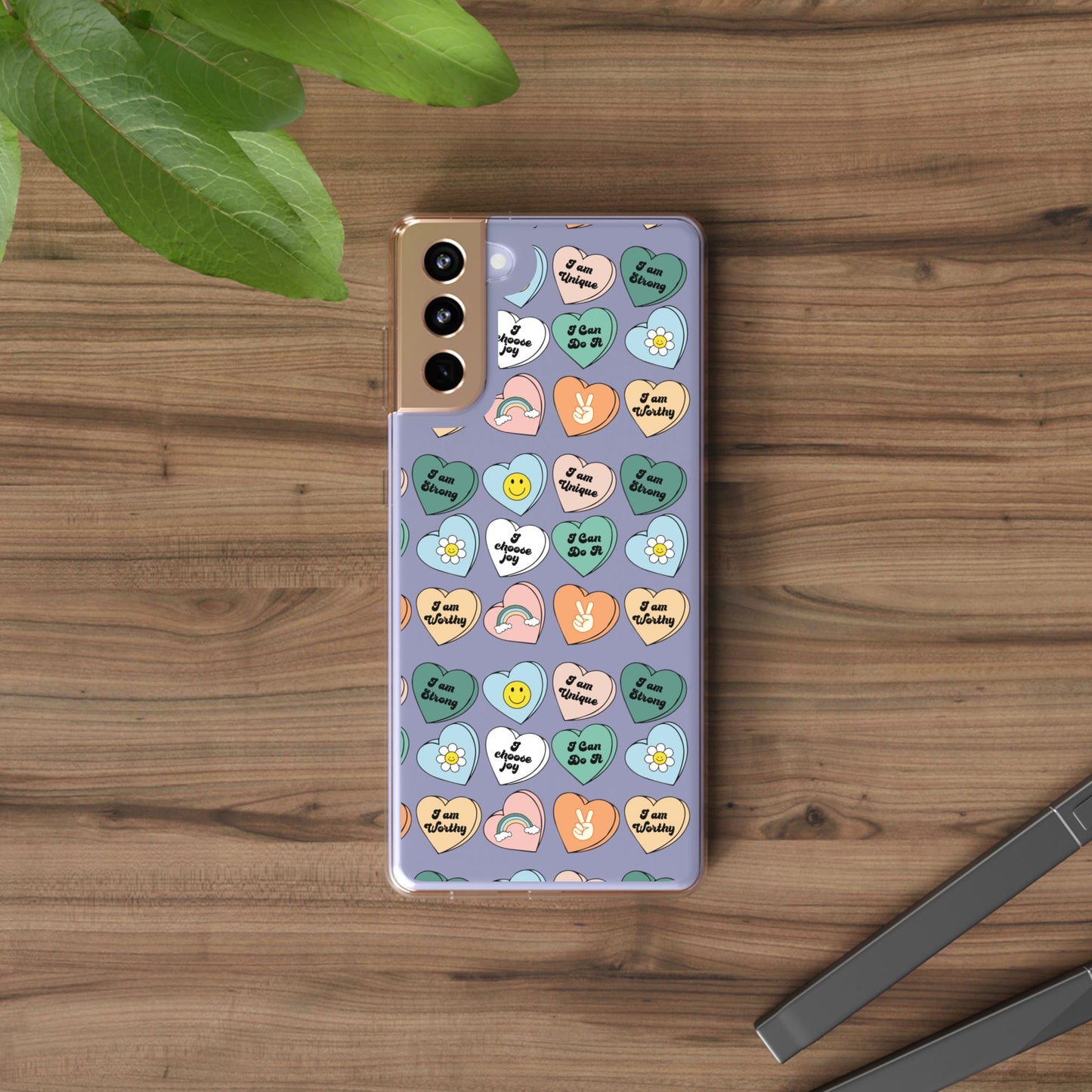 Empowerment Phone Cases, I Am Worthy Clear Cases, Inspirational Gifts, Cute Phone Cover for Teens, Self-Love Accessories
