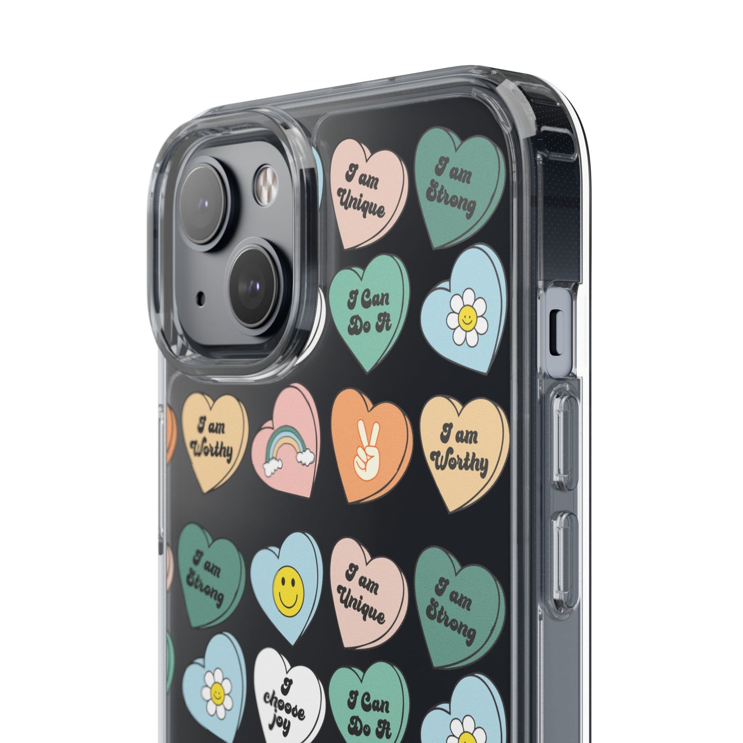 Empowerment Phone Cases, I Am Worthy Clear Cases, Inspirational Gifts, Cute Phone Cover for Teens, Self-Love Accessories