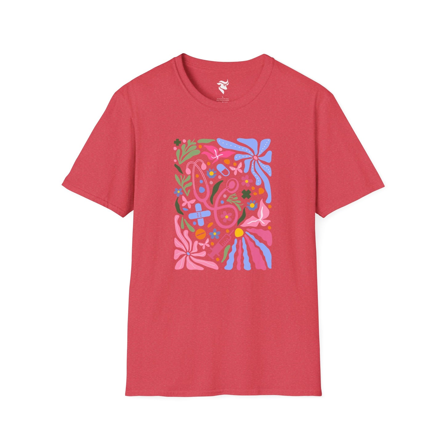 Pink Stethoscope Floral T-Shirt