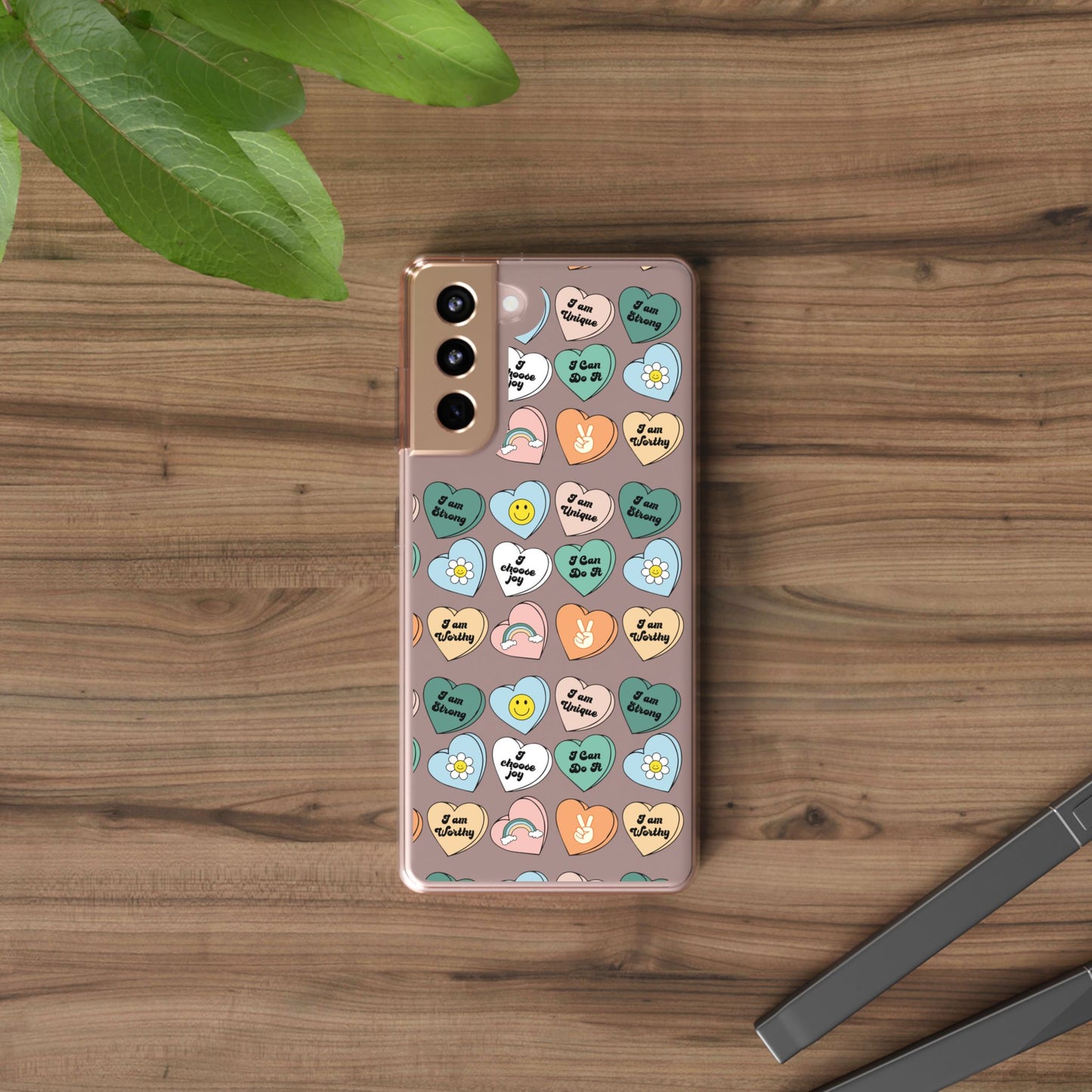 Empowerment Phone Cases, I Am Worthy Clear Cases, Inspirational Gifts, Cute Phone Cover for Teens, Self-Love Accessories