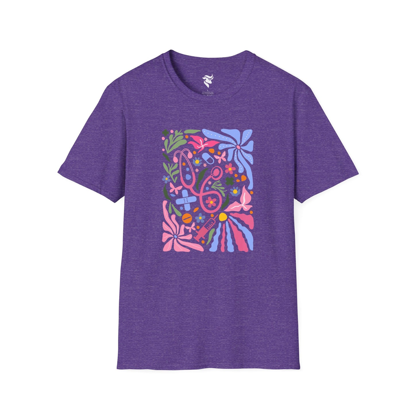 Pink Stethoscope Floral T-Shirt