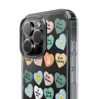 Empowerment Phone Cases, I Am Worthy Clear Cases, Inspirational Gifts, Cute Phone Cover for Teens, Self-Love Accessories