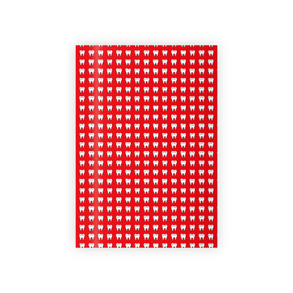 Red Dental Gift Wrapping Paper Roll, Holiday Gift Wrap, Birthday Wrapping Paper, Cute Gift Wrap